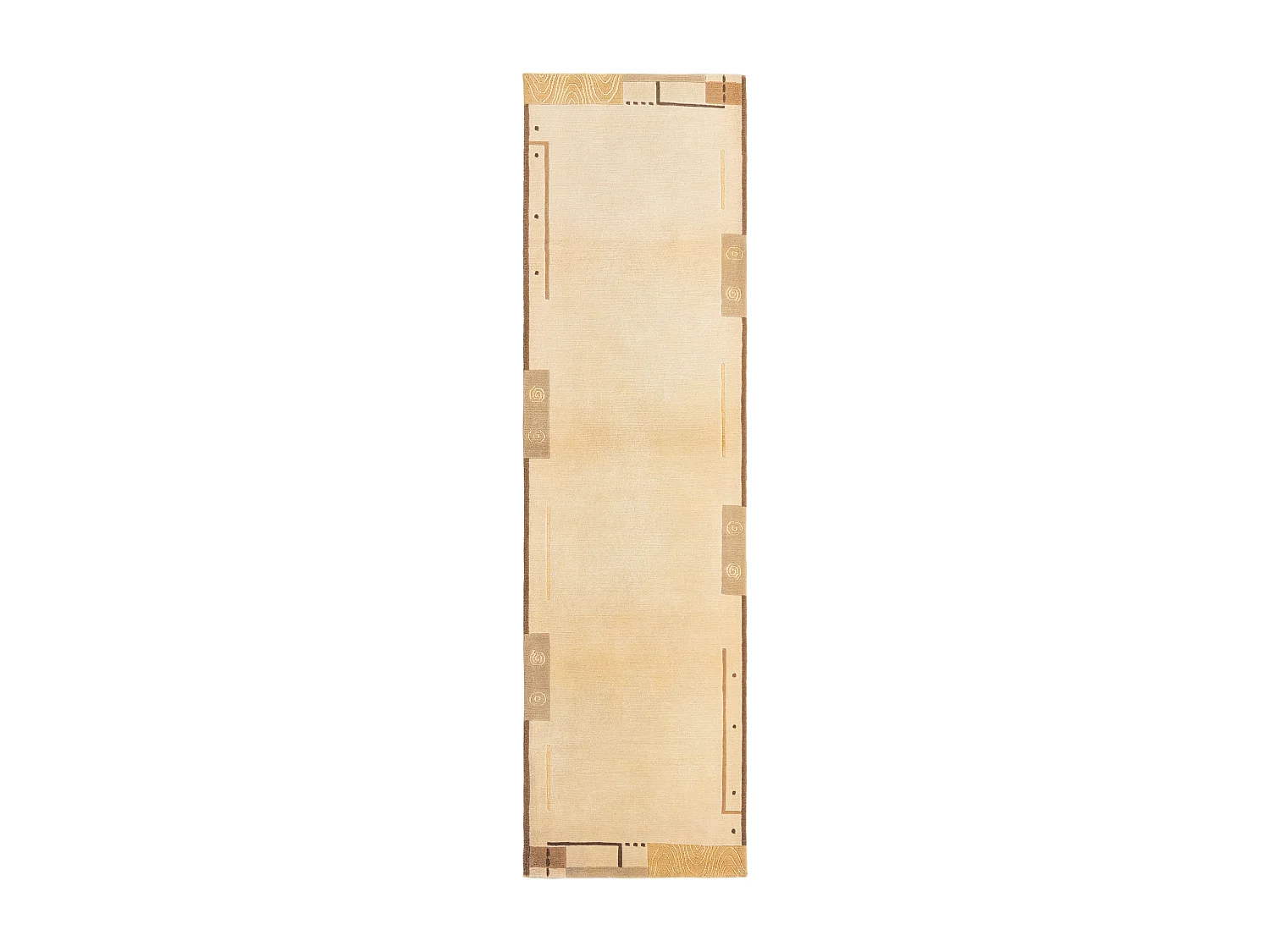 Läufer-Wollteppich 81x300 Beige Darya