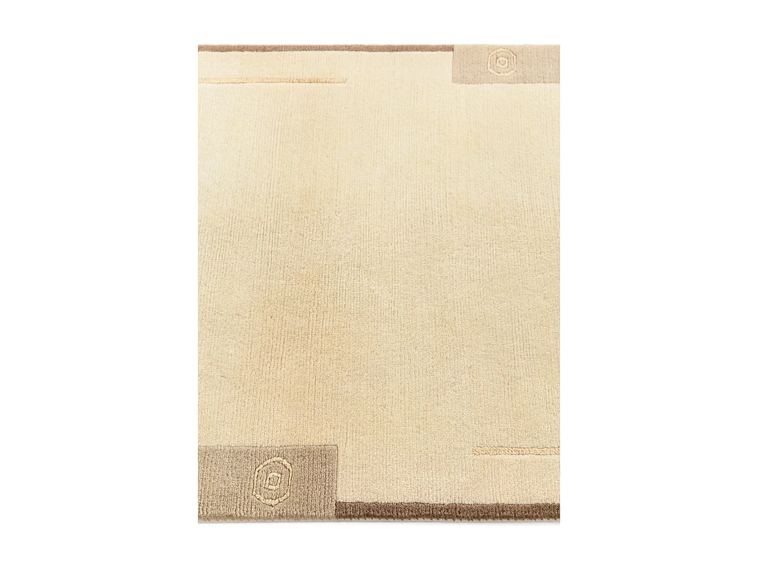 Läufer-Wollteppich 81x300 Beige Darya