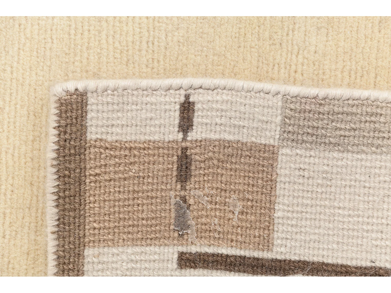 Läufer-Wollteppich 81x300 Beige Darya