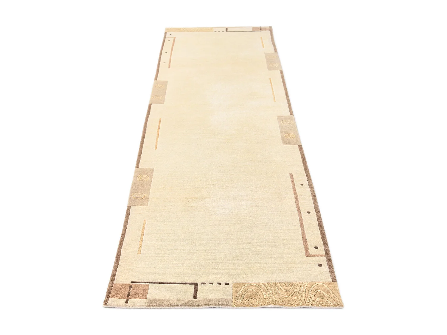 Tapis de couloir en laine 81x300 beige Darya