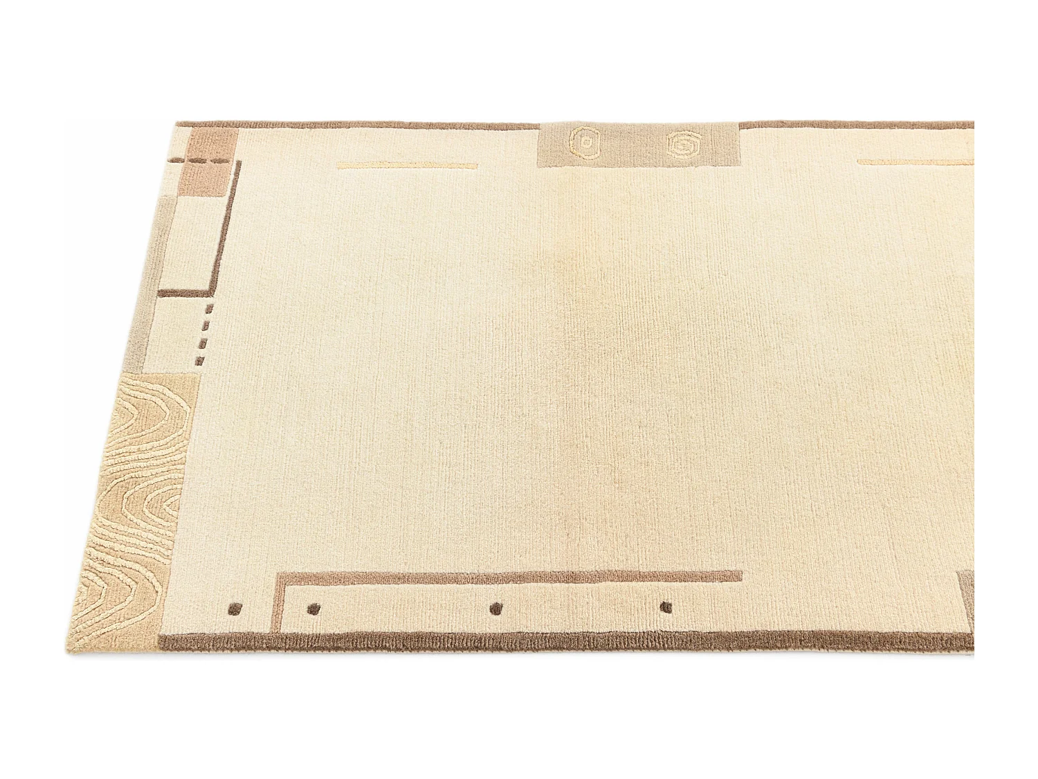 Tapis de couloir en laine 81x300 beige Darya