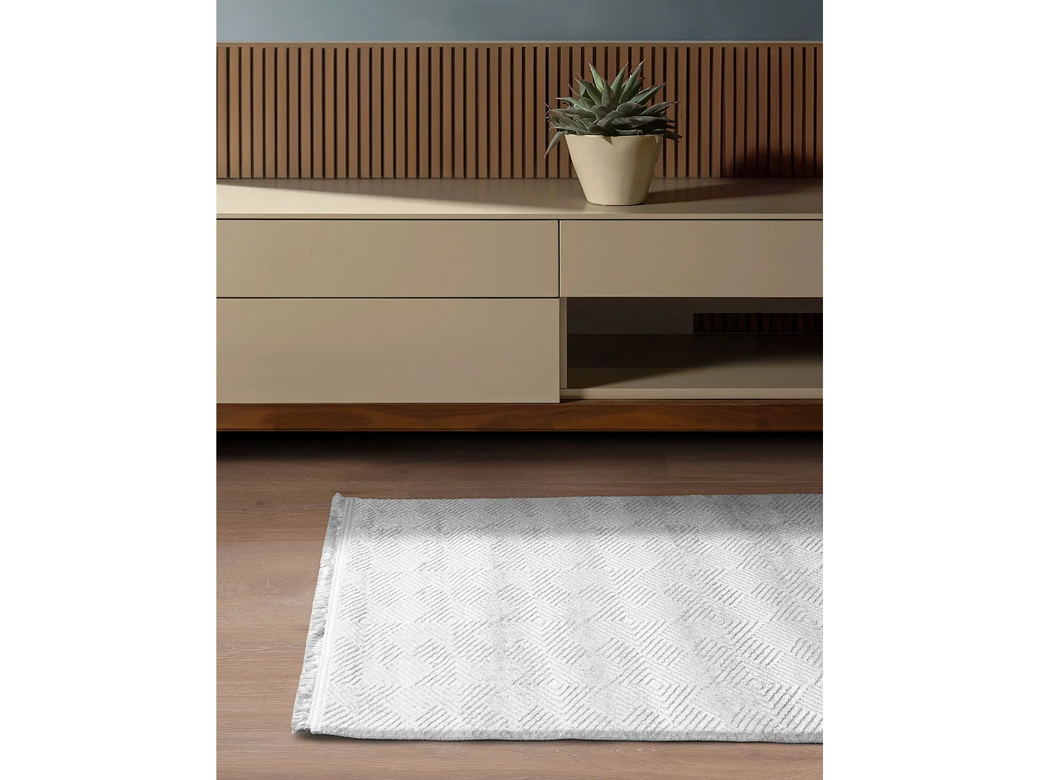 Teppich 80x305 Hellgrau Davos Cilia