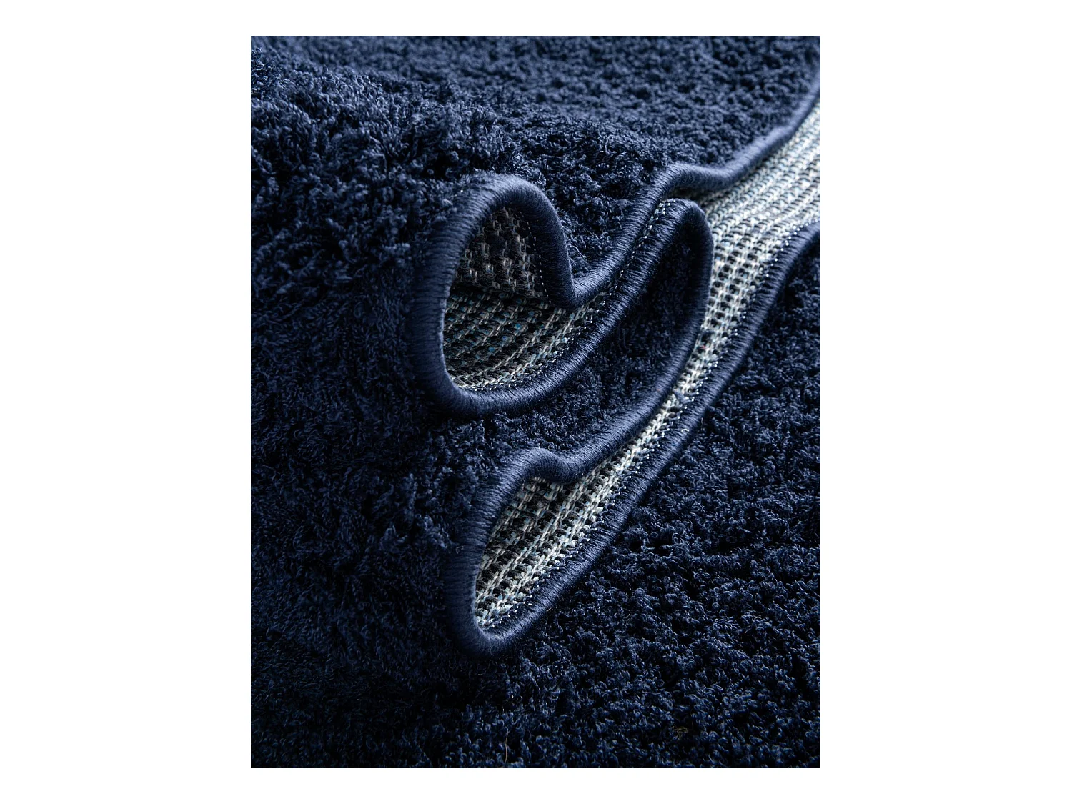 Tappeto shaggy  240x240 blu notte Luzern