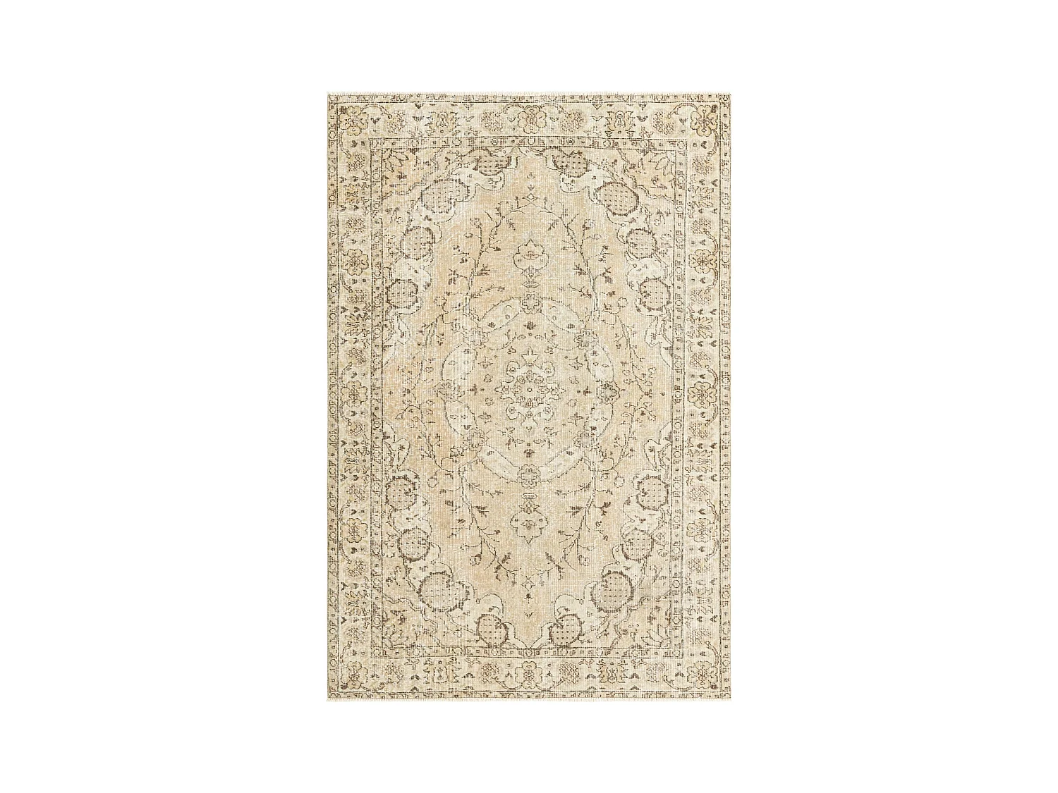 Tapis de laine 165x244 brun Ultra Vintage