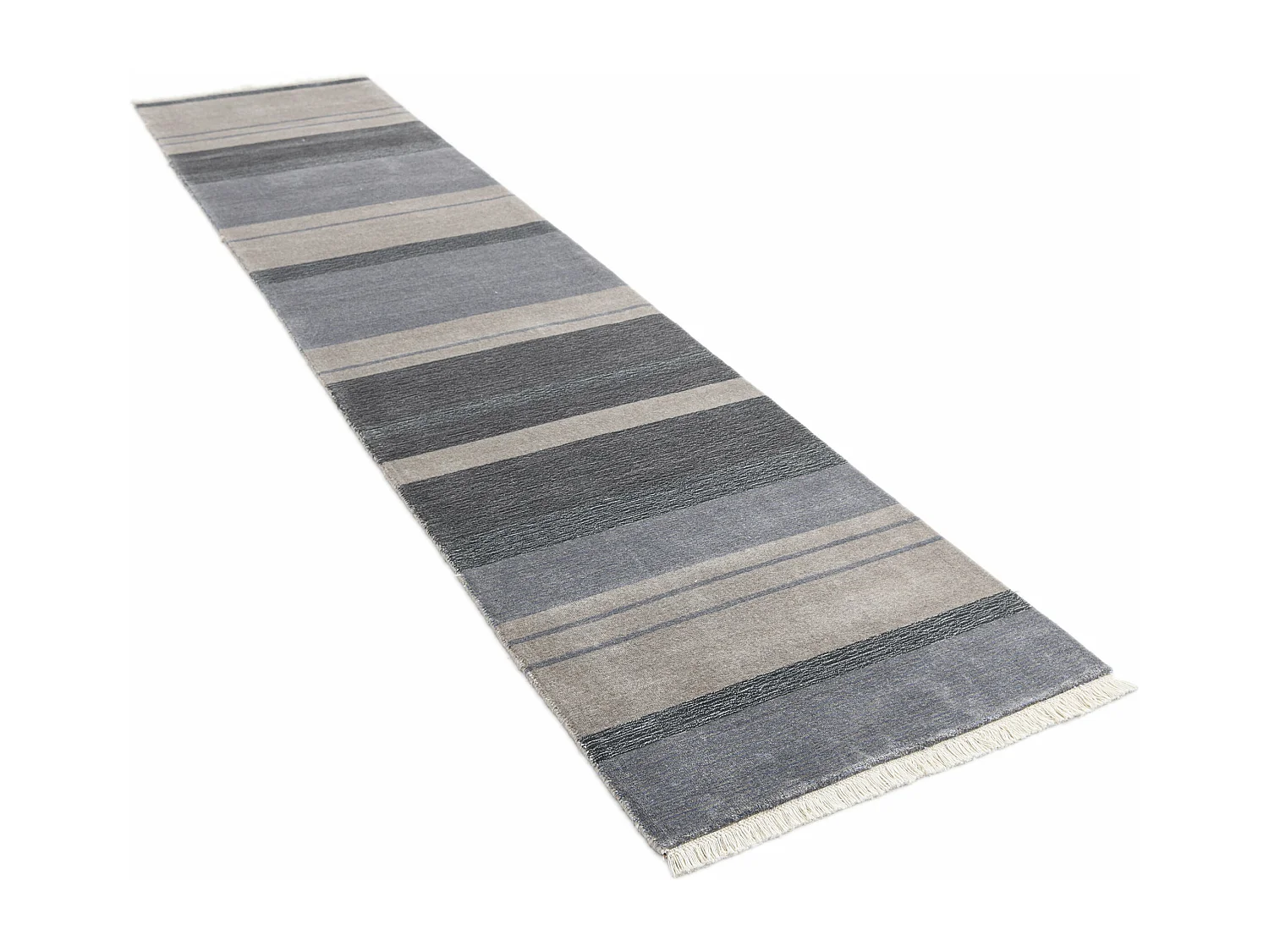 Tapis de couloir en laine 84x389 gris Darya