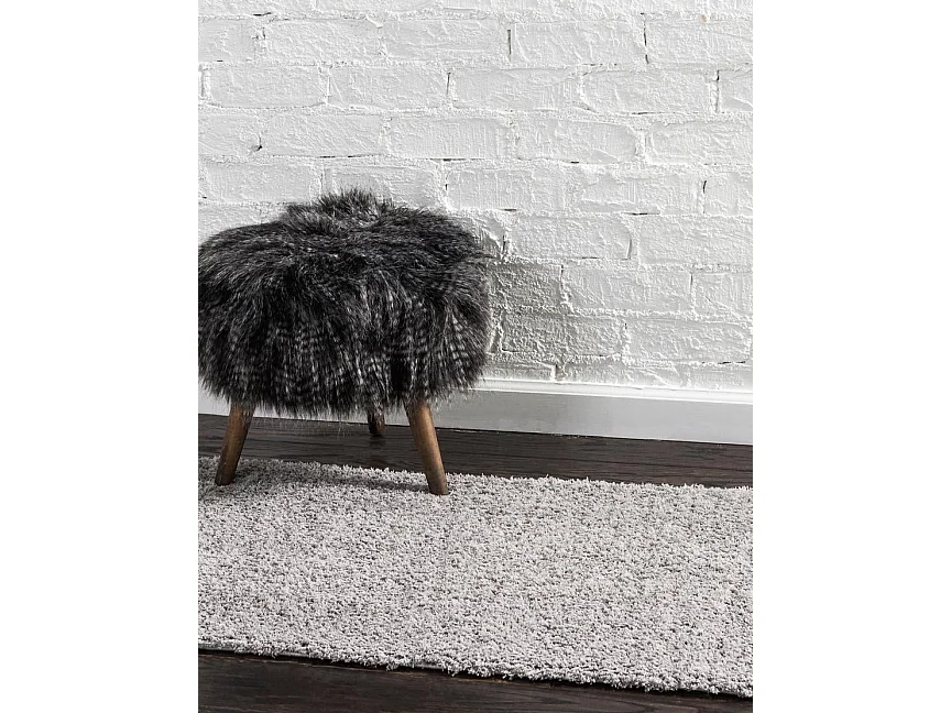 Hoogpolig tapijt 120x62 zilver-Grijs Luzern