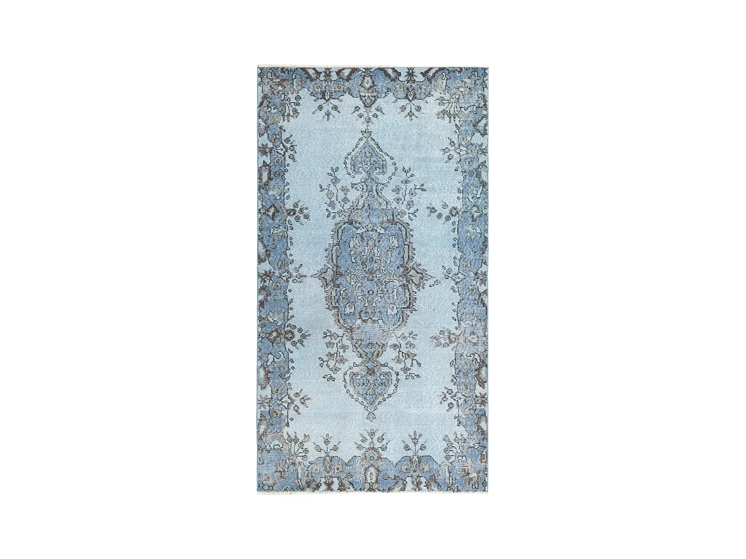 Tapis de laine 112x206 Bleu Ultra Vintage