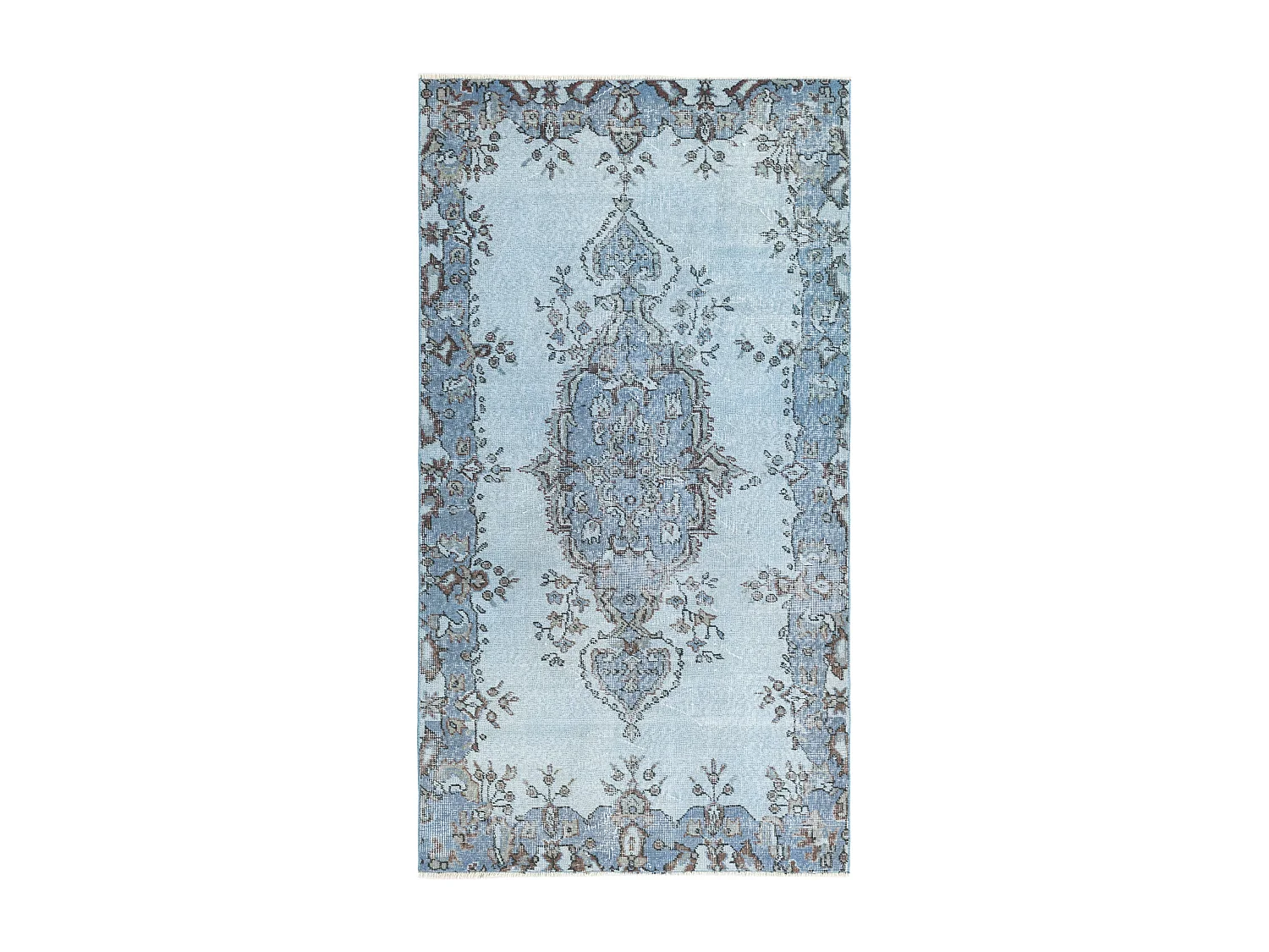 Tapis de laine 112x206 Bleu Ultra Vintage
