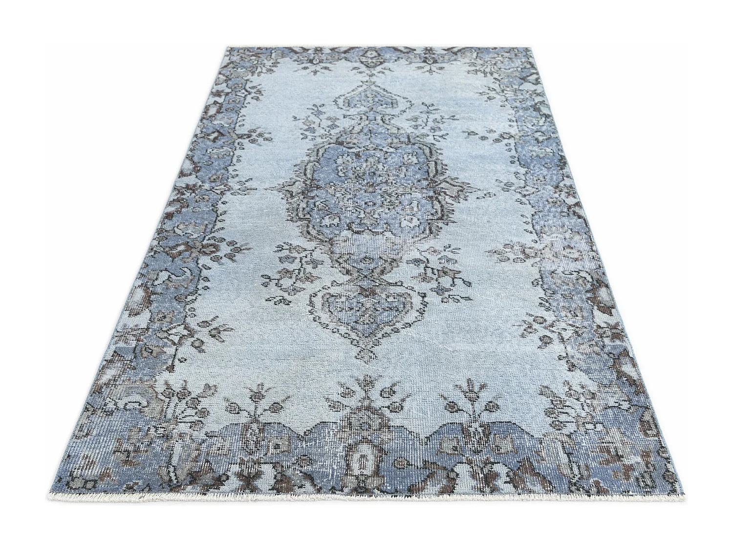 Tapis de laine 112x206 Bleu Ultra Vintage