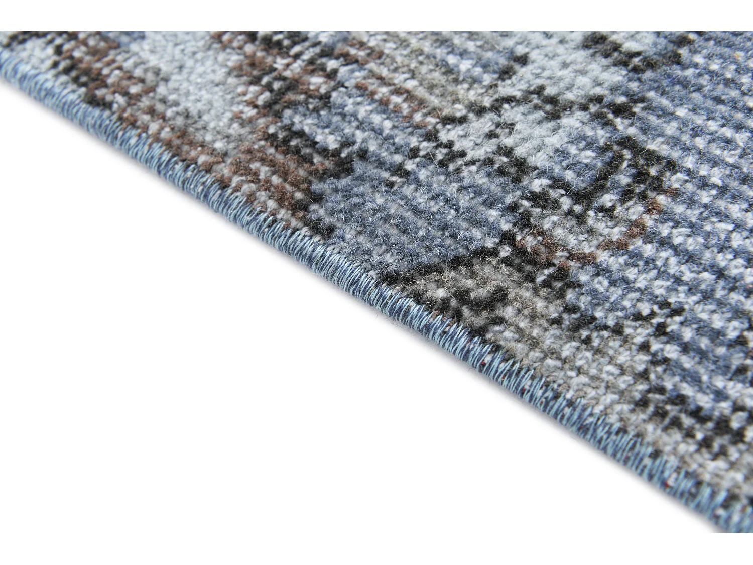 Tapis de laine 112x206 Bleu Ultra Vintage