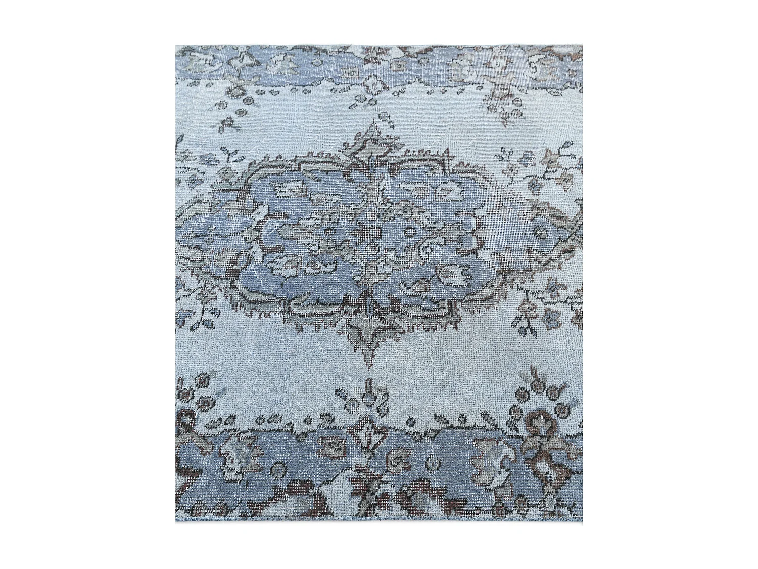Tapis de laine 112x206 Bleu Ultra Vintage