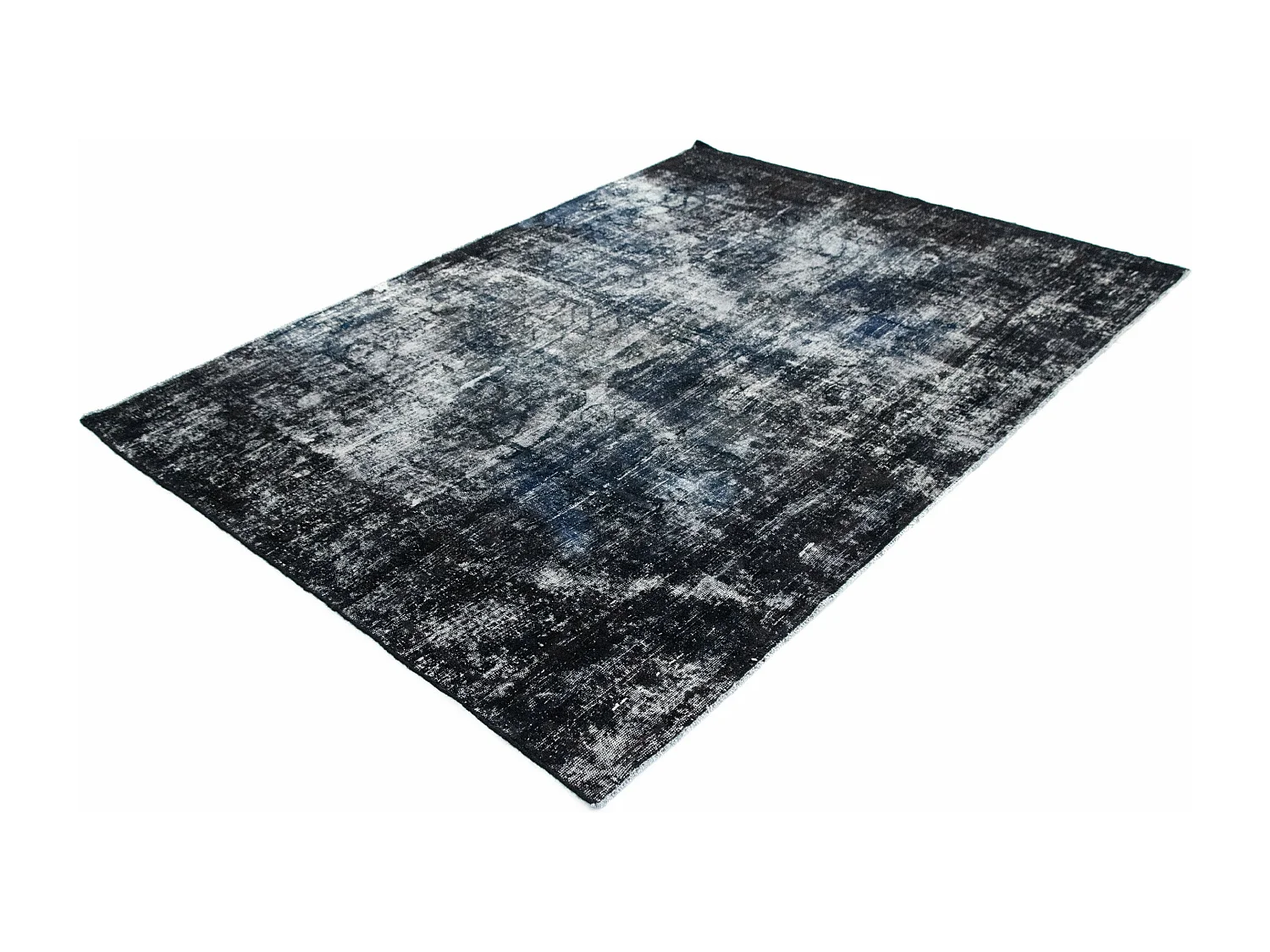 Tapis de laine 172x238 Bleu Vintage Royal
