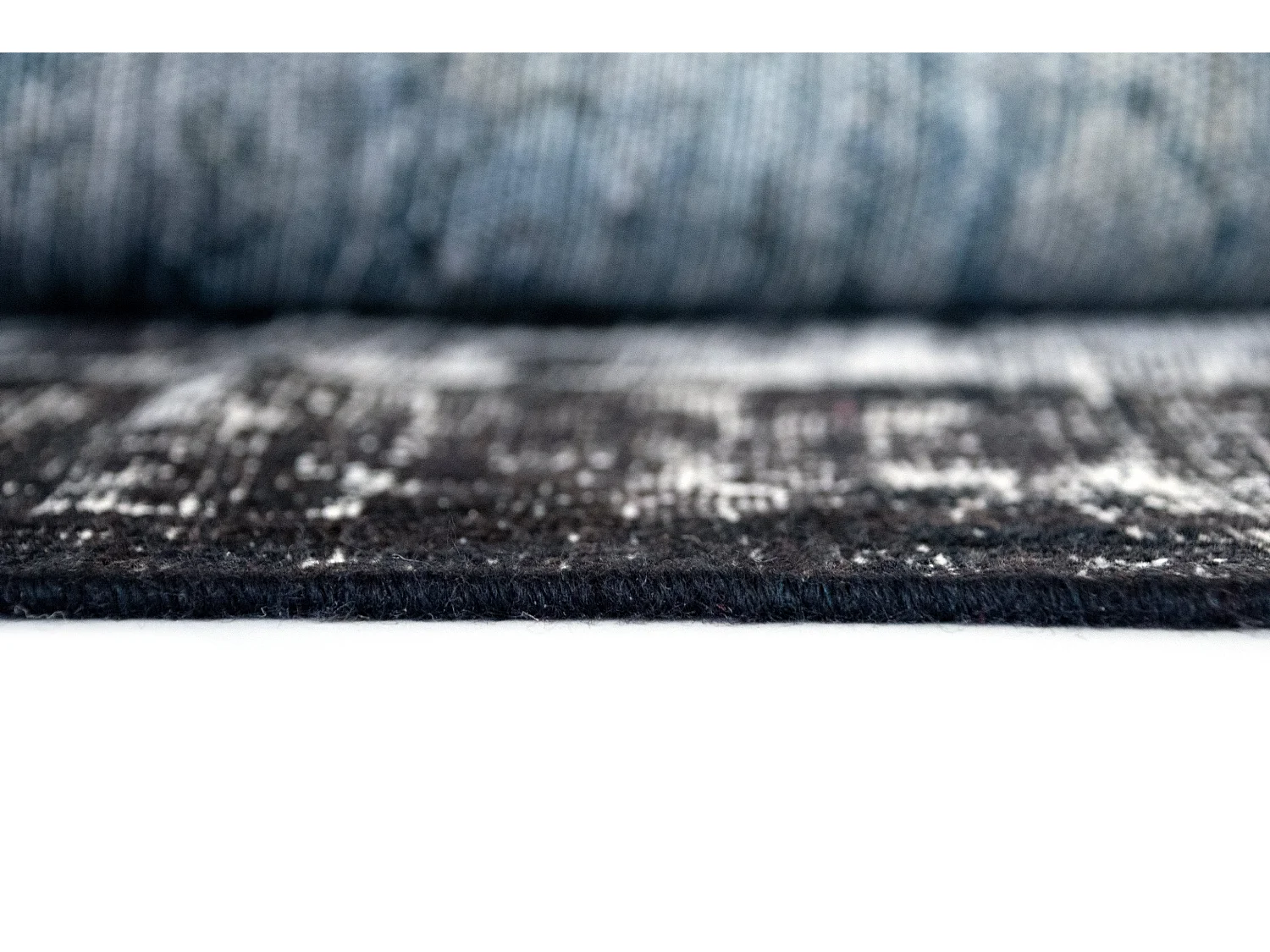 Tapis de laine 172x238 Bleu Vintage Royal