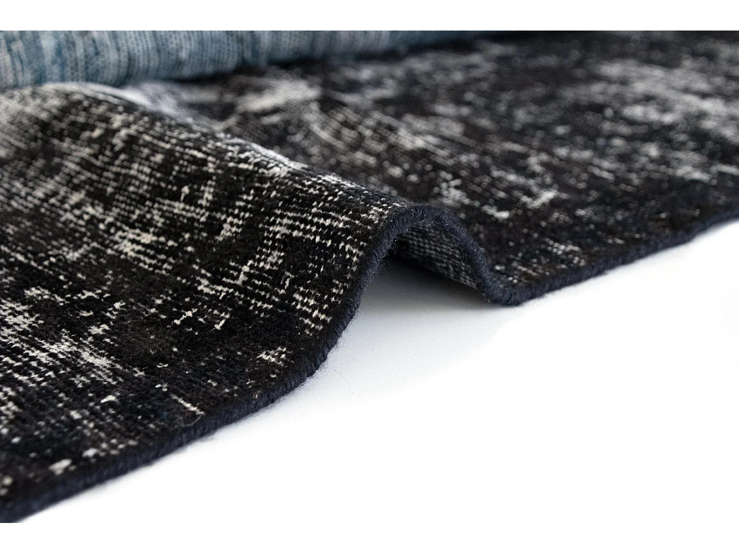 Tapis de laine 172x238 Bleu Vintage Royal