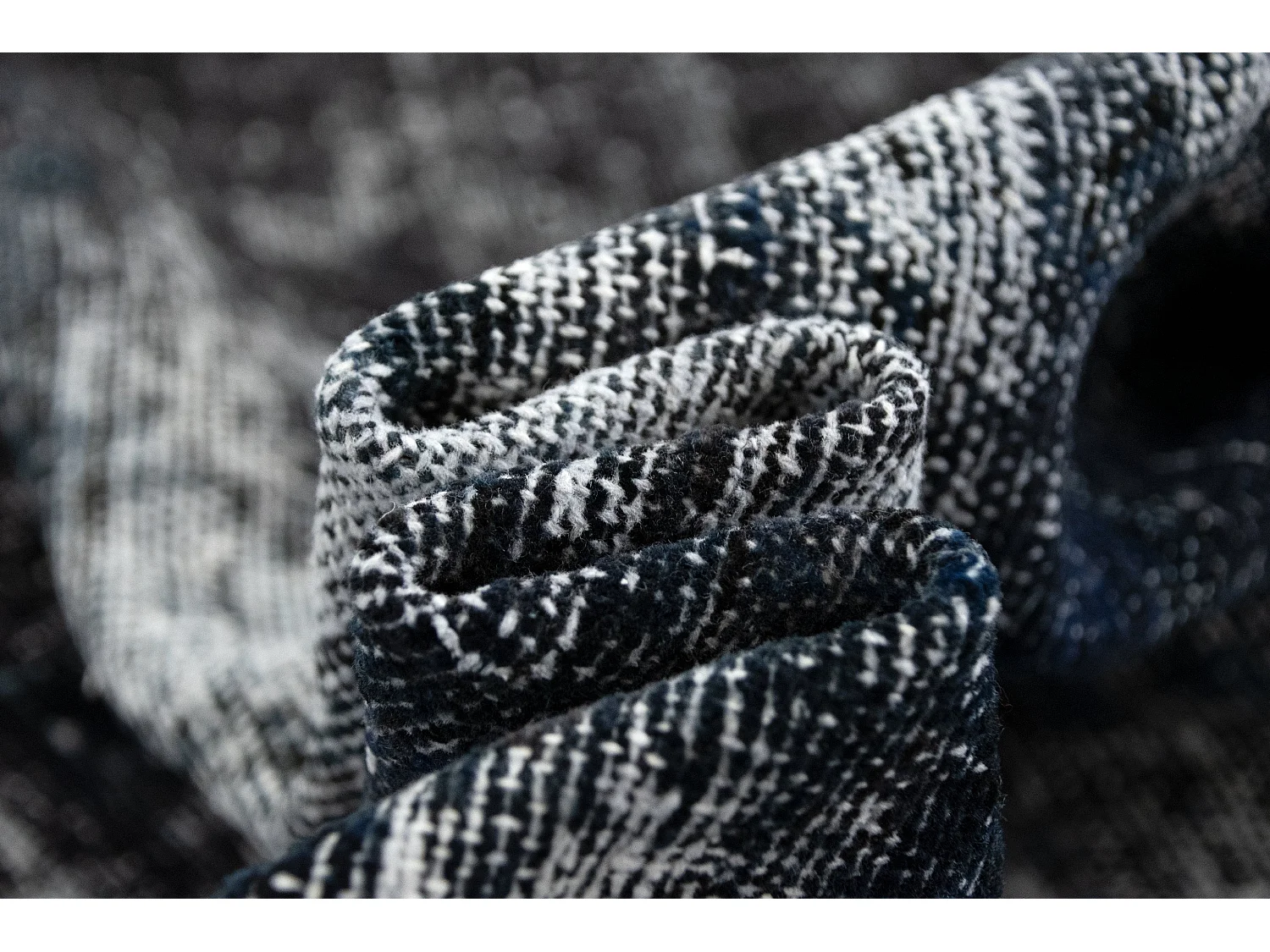 Tapis de laine 172x238 Bleu Vintage Royal