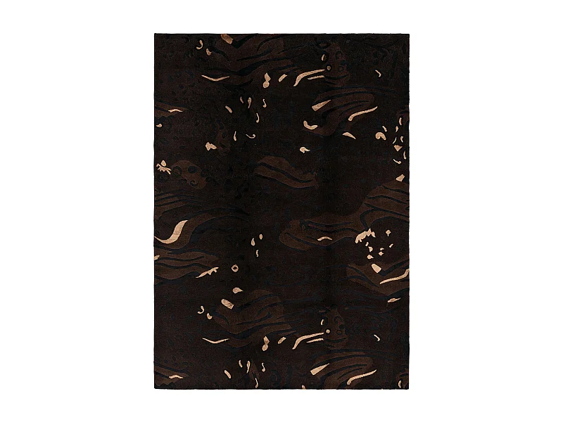 Wollteppich 175x239 Schwarz Darya