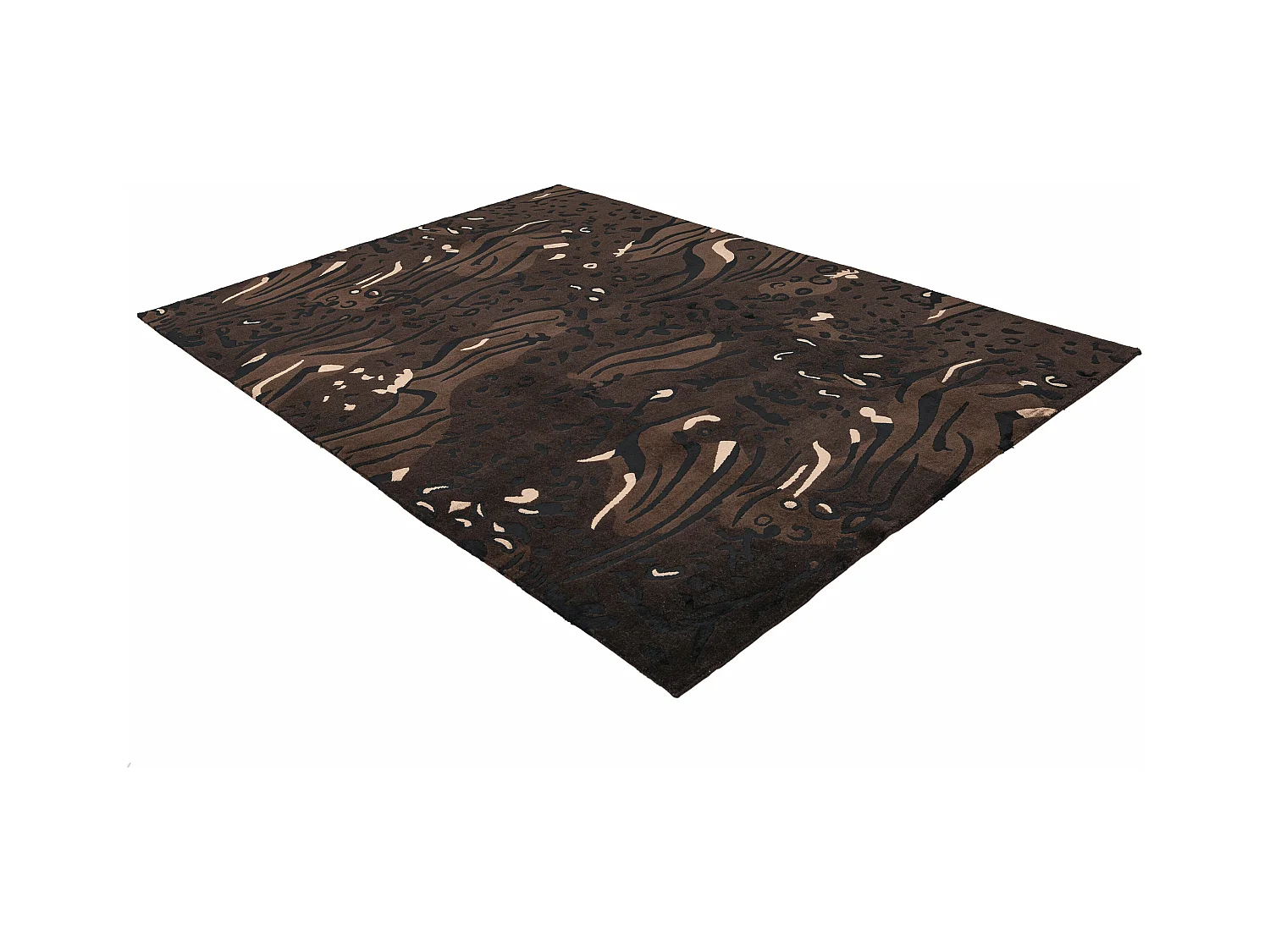 Tapis de laine 175x239 noir Darya