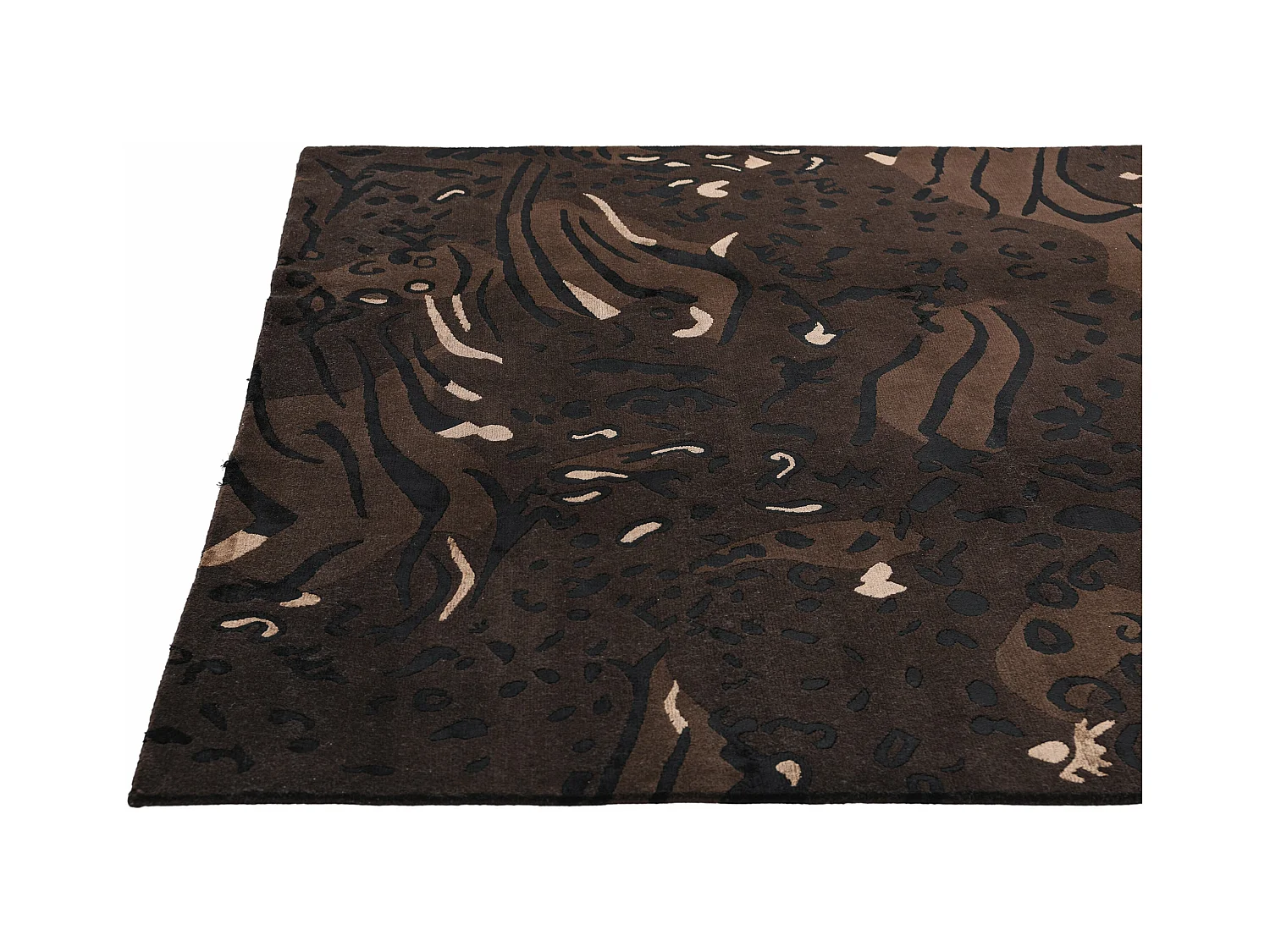 Tapis de laine 175x239 noir Darya