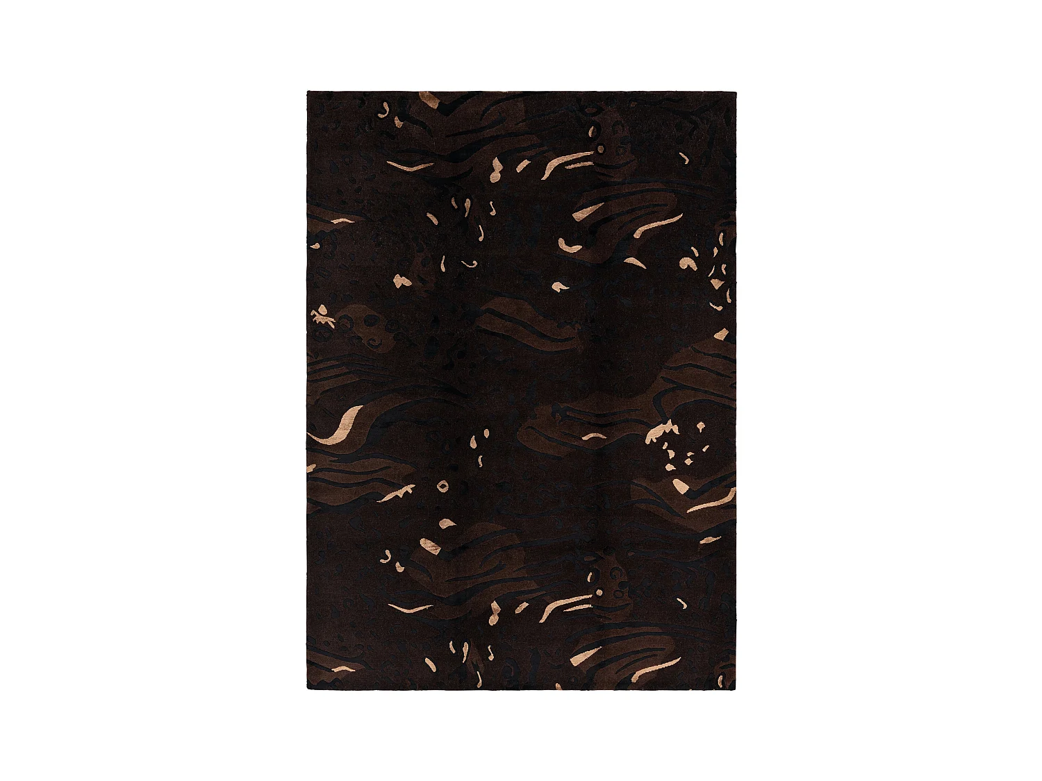 Tapis de laine 175x239 noir Darya