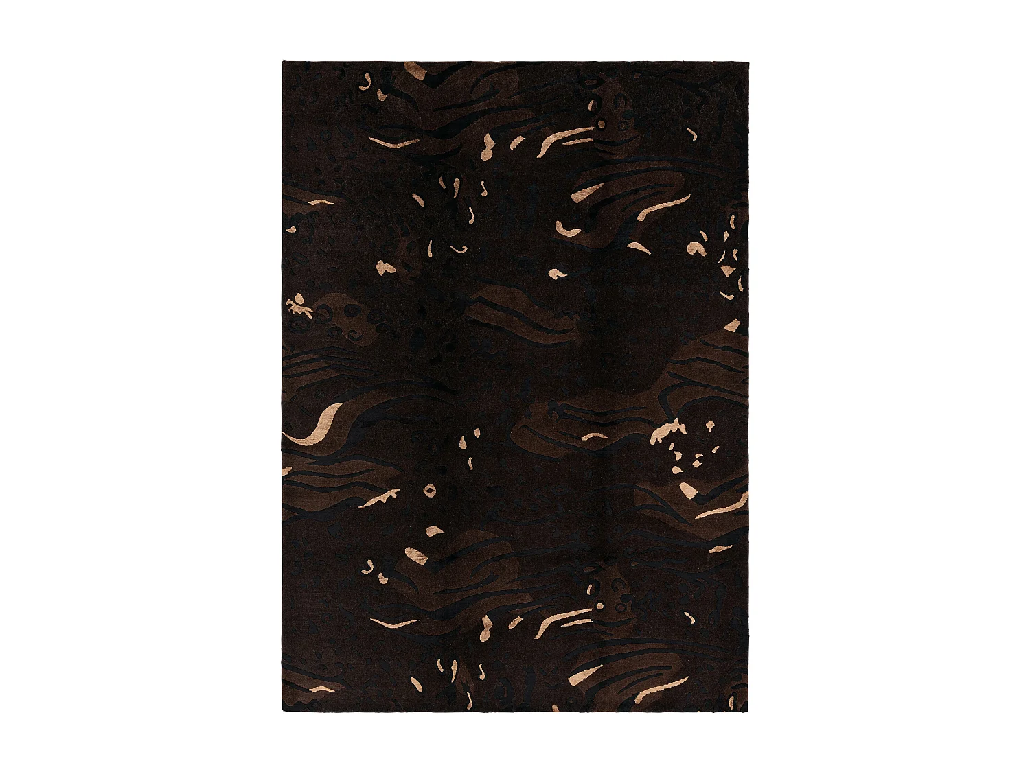 Tapis de laine 175x239 noir Darya
