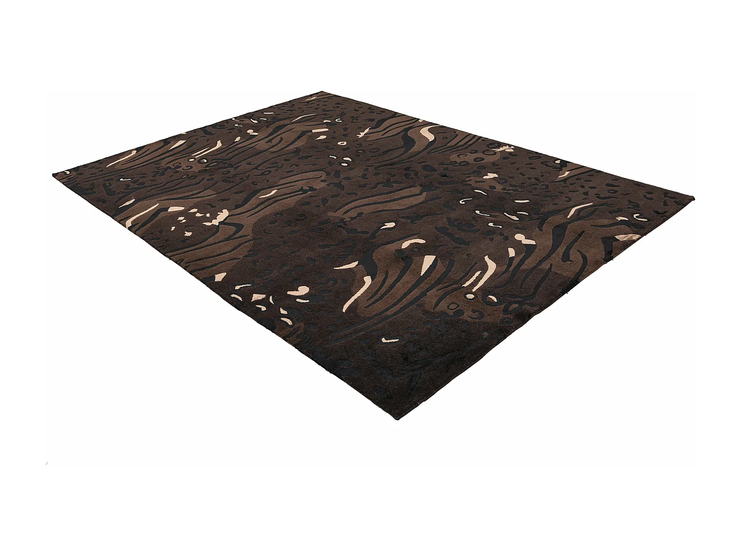 Tapis de laine 175x239 noir Darya