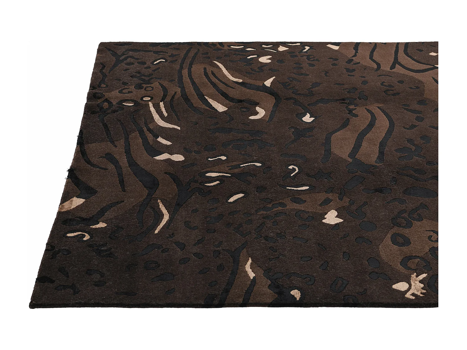 Tapis de laine 175x239 noir Darya