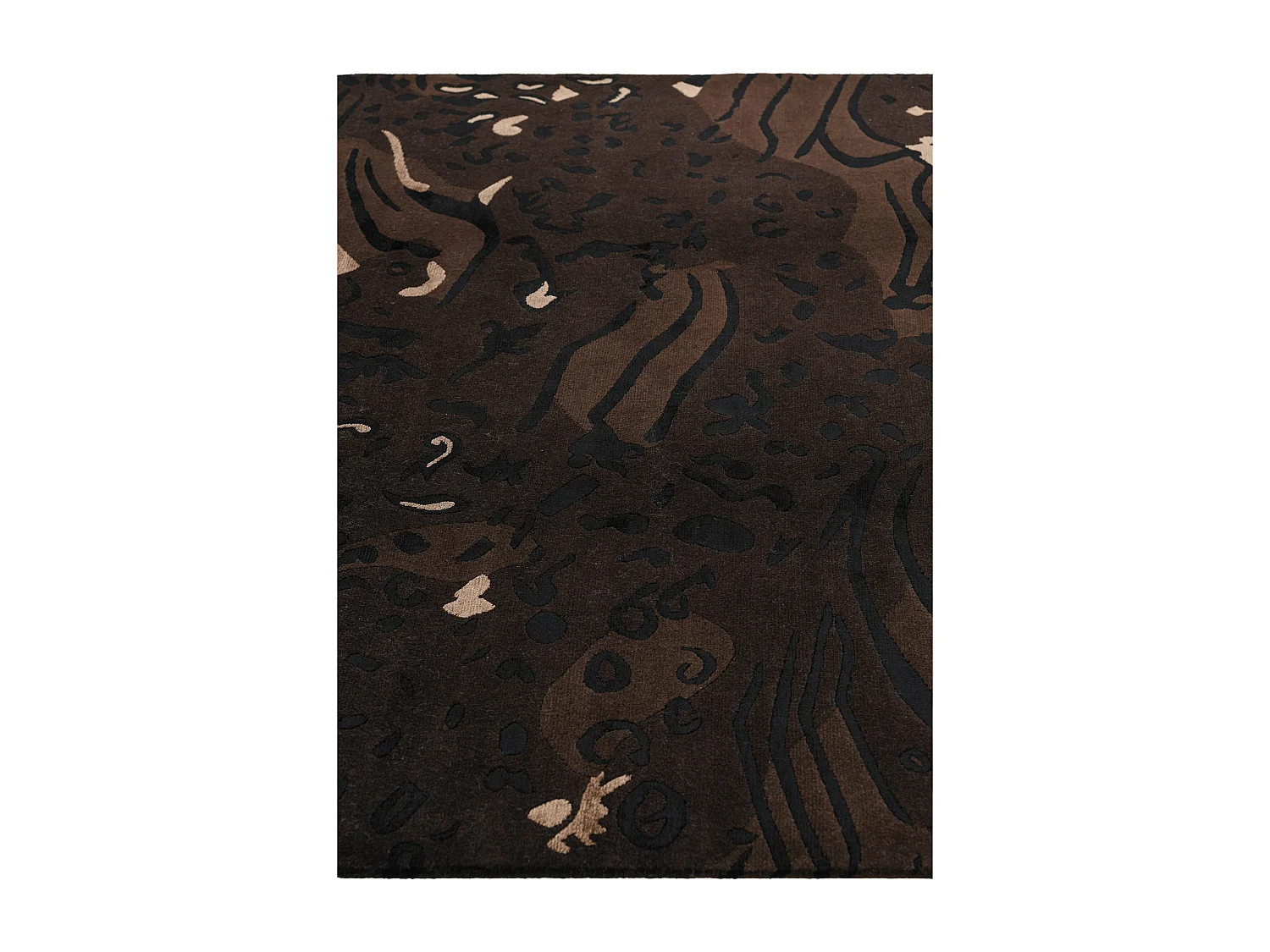 Tapis de laine 175x239 noir Darya