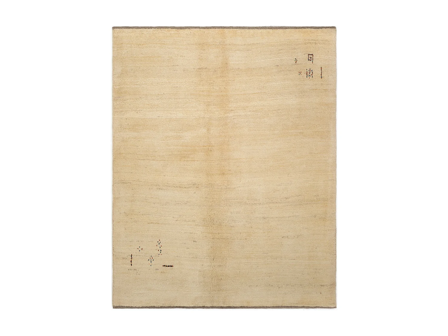 Tapis de laine 157x193 beige Gabbeh Shouli