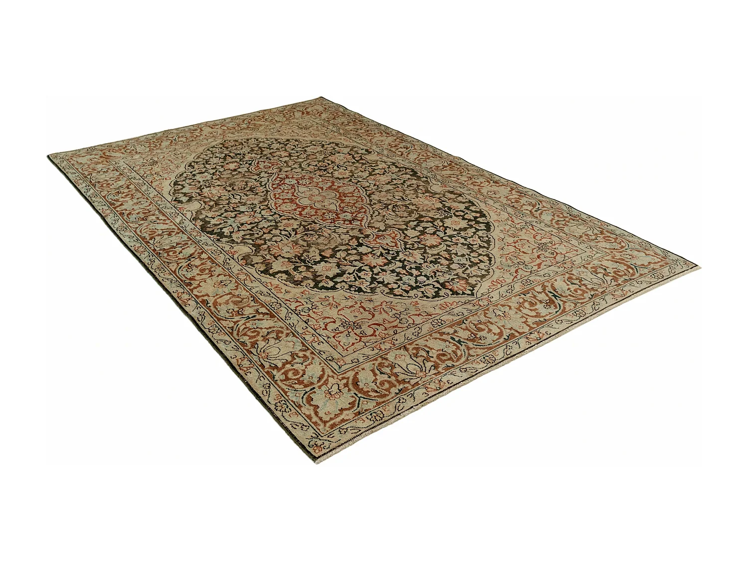 Tapis de laine 168x267 beige Vintage Royal