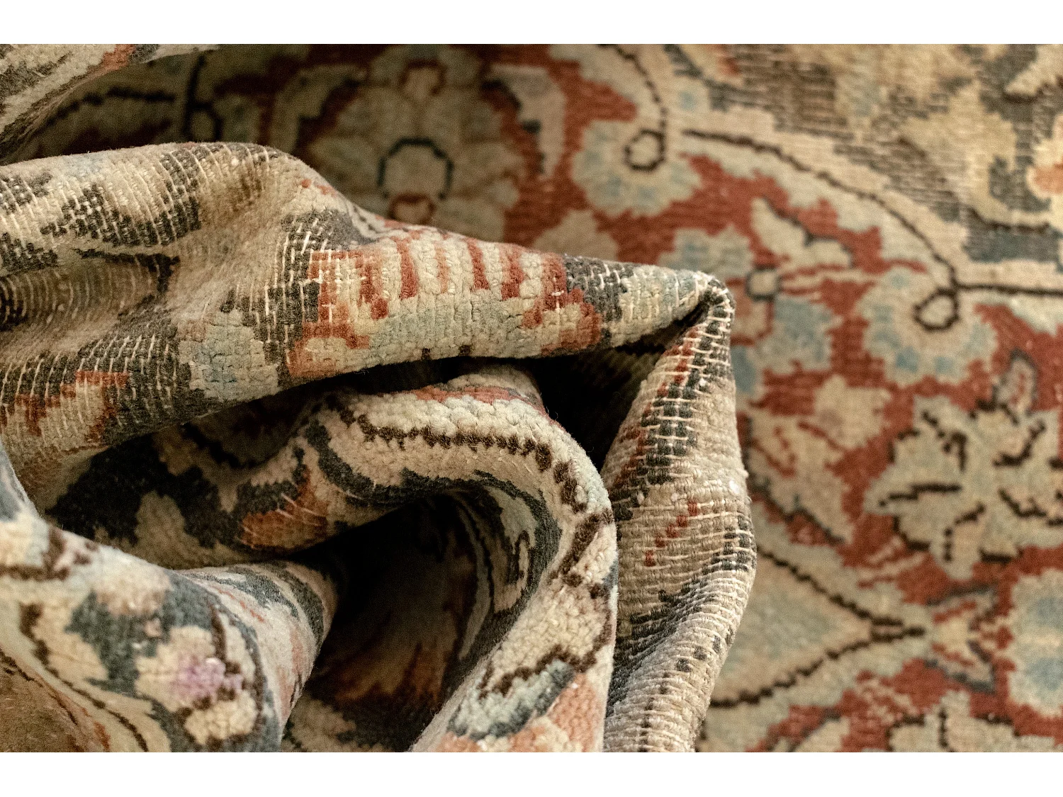 Tapis de laine 168x267 beige Vintage Royal