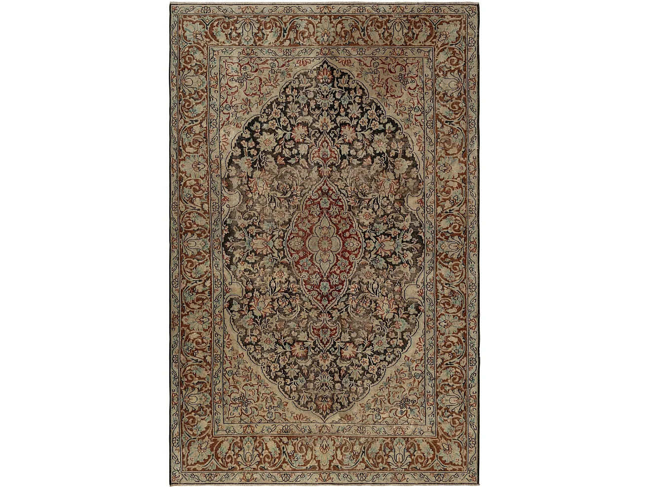 Tapis de laine 168x267 beige Vintage Royal