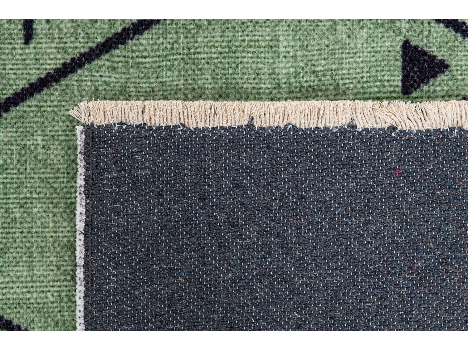 Läufer-Wollteppich 105x493 Beige Kaizar