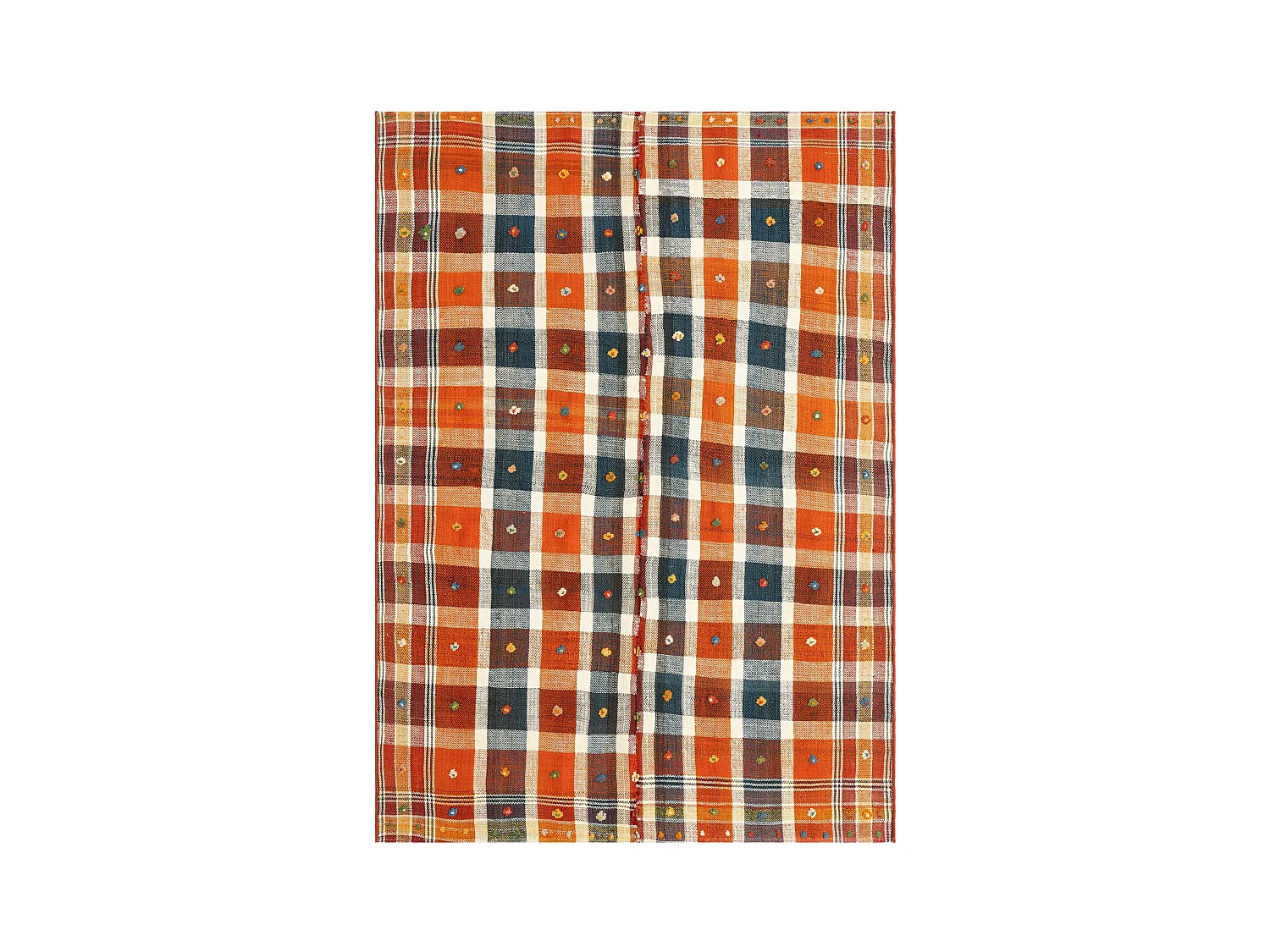 Tapis de laine 141x197 orange Jajim