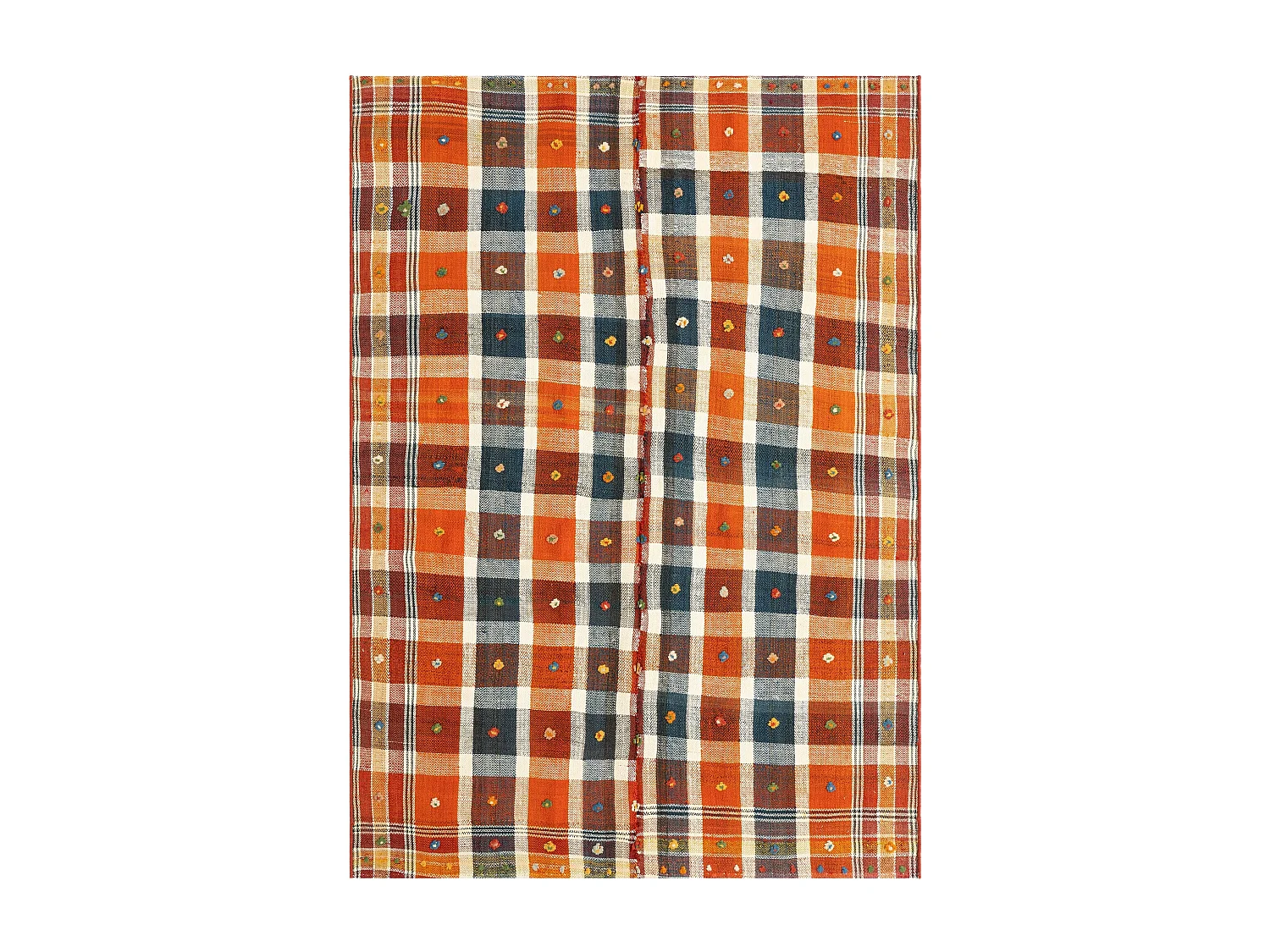 Tapis de laine 141x197 orange Jajim