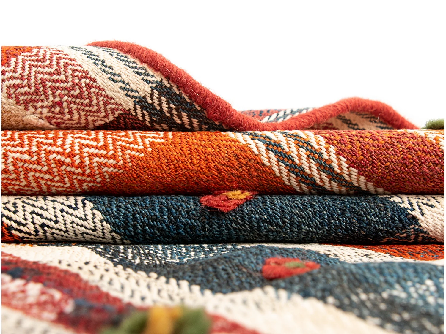 Tapis de laine 141x197 orange Jajim