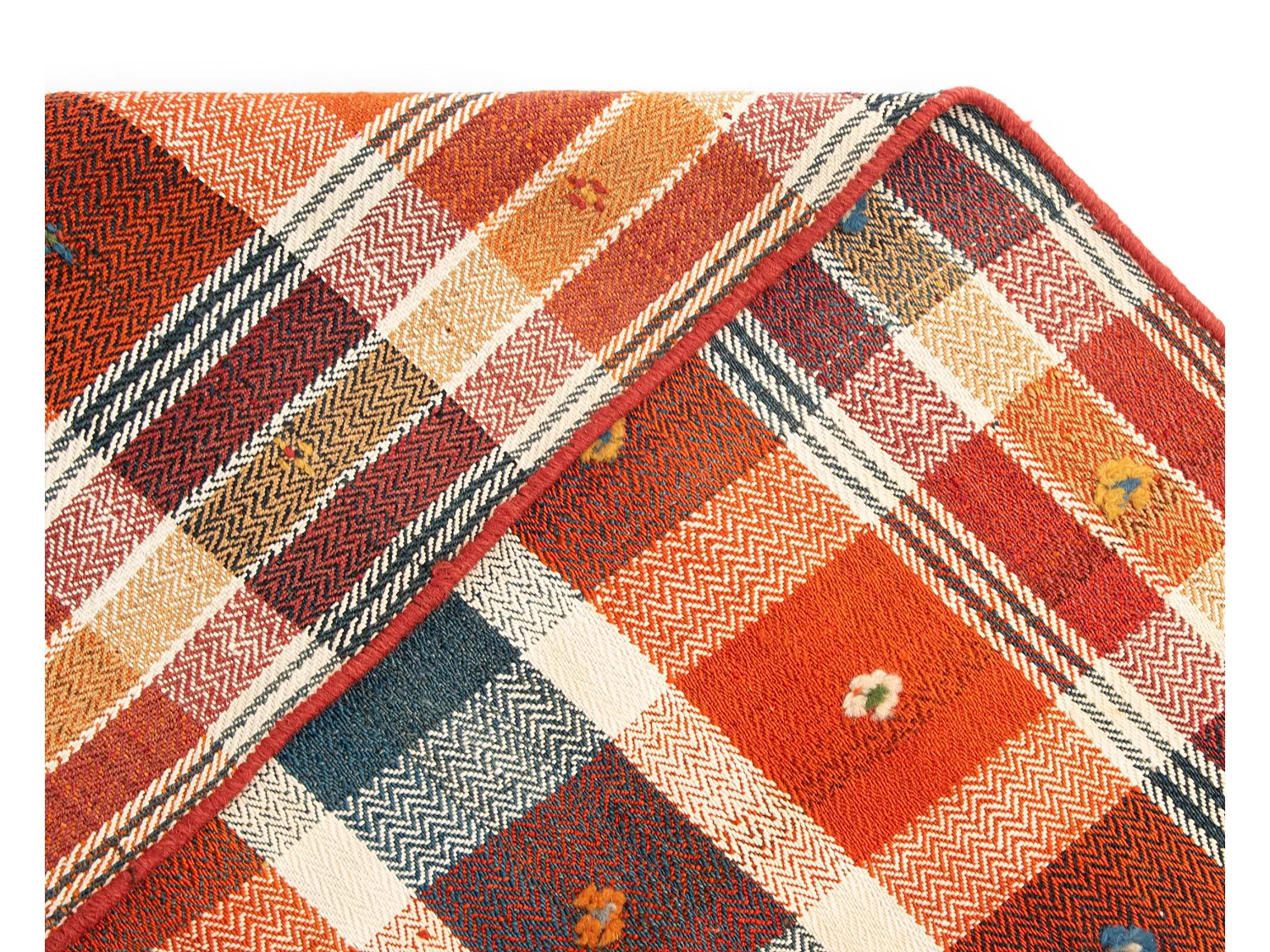 Tapis de laine 141x197 orange Jajim