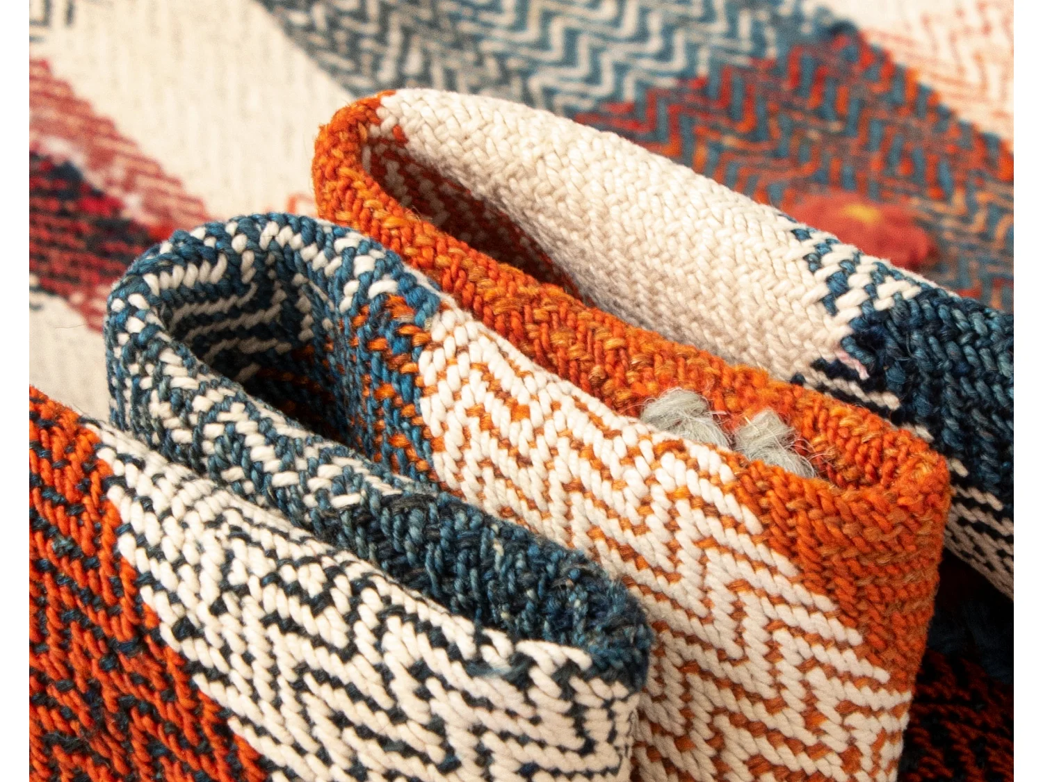 Tapis de laine 141x197 orange Jajim