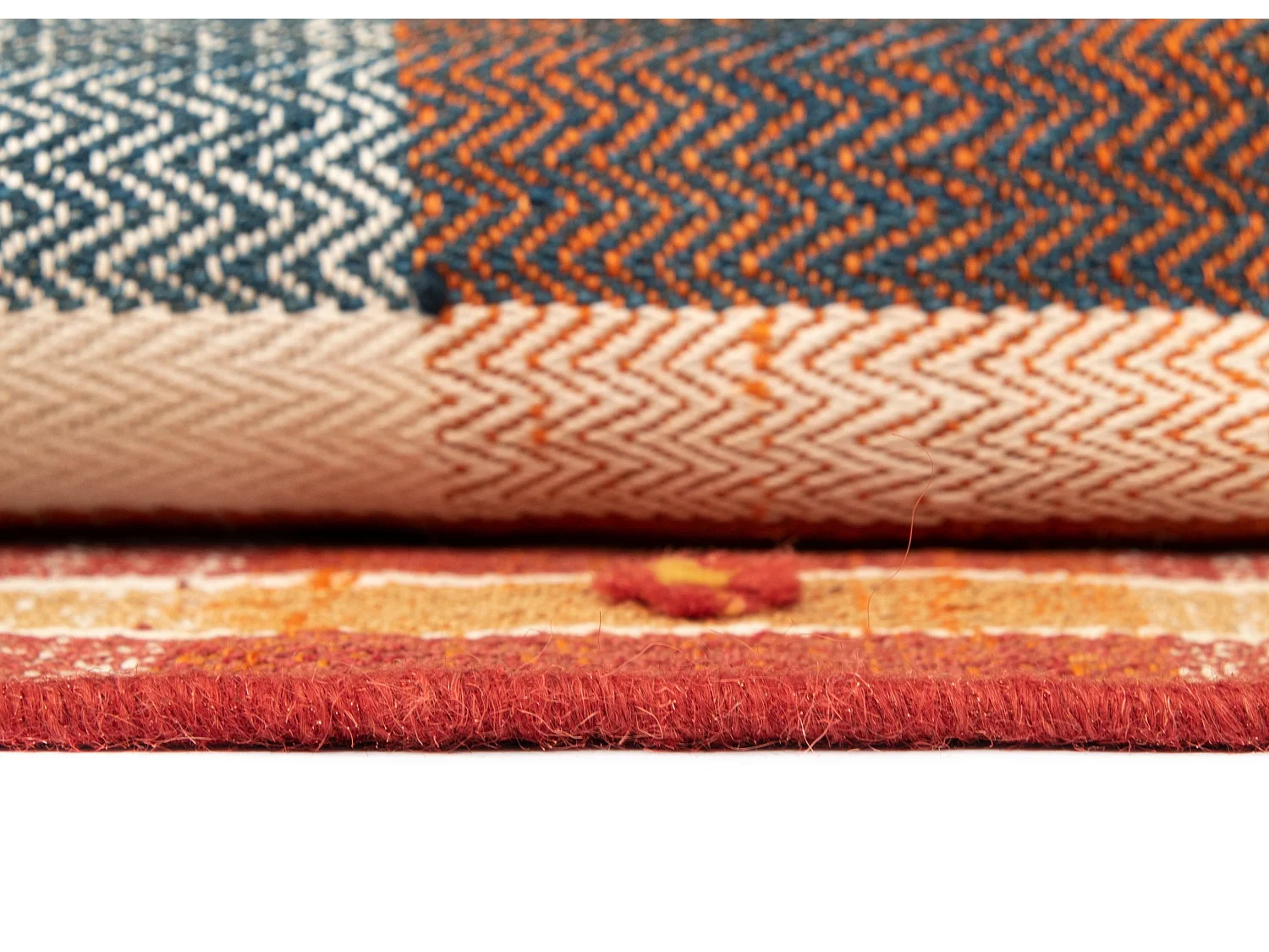 Tapis de laine 141x197 orange Jajim