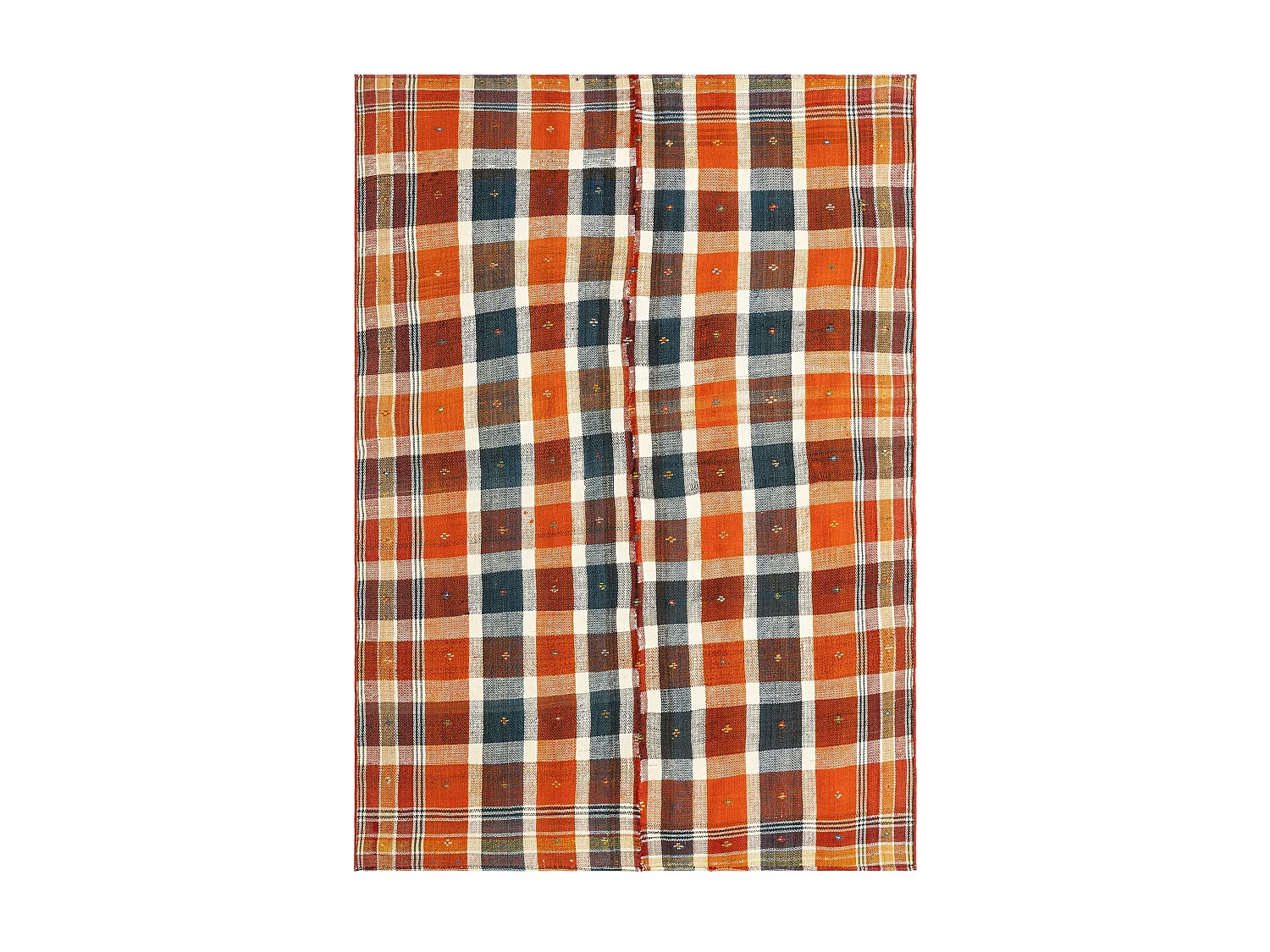 Tapis de laine 141x197 orange Jajim