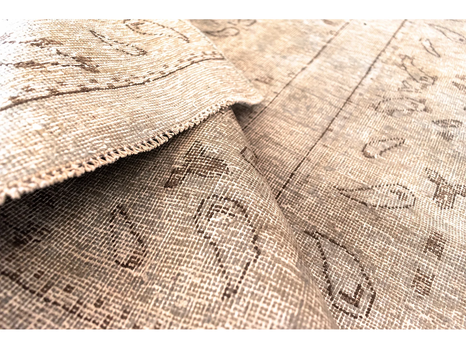 Tapis de laine 133x143 beige Vintage Royal