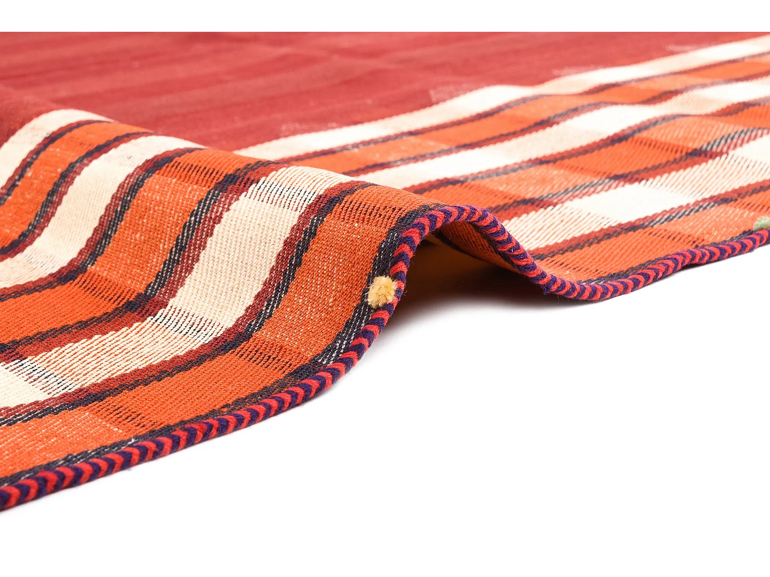 Tapis de laine 167x237 rouge Jajim