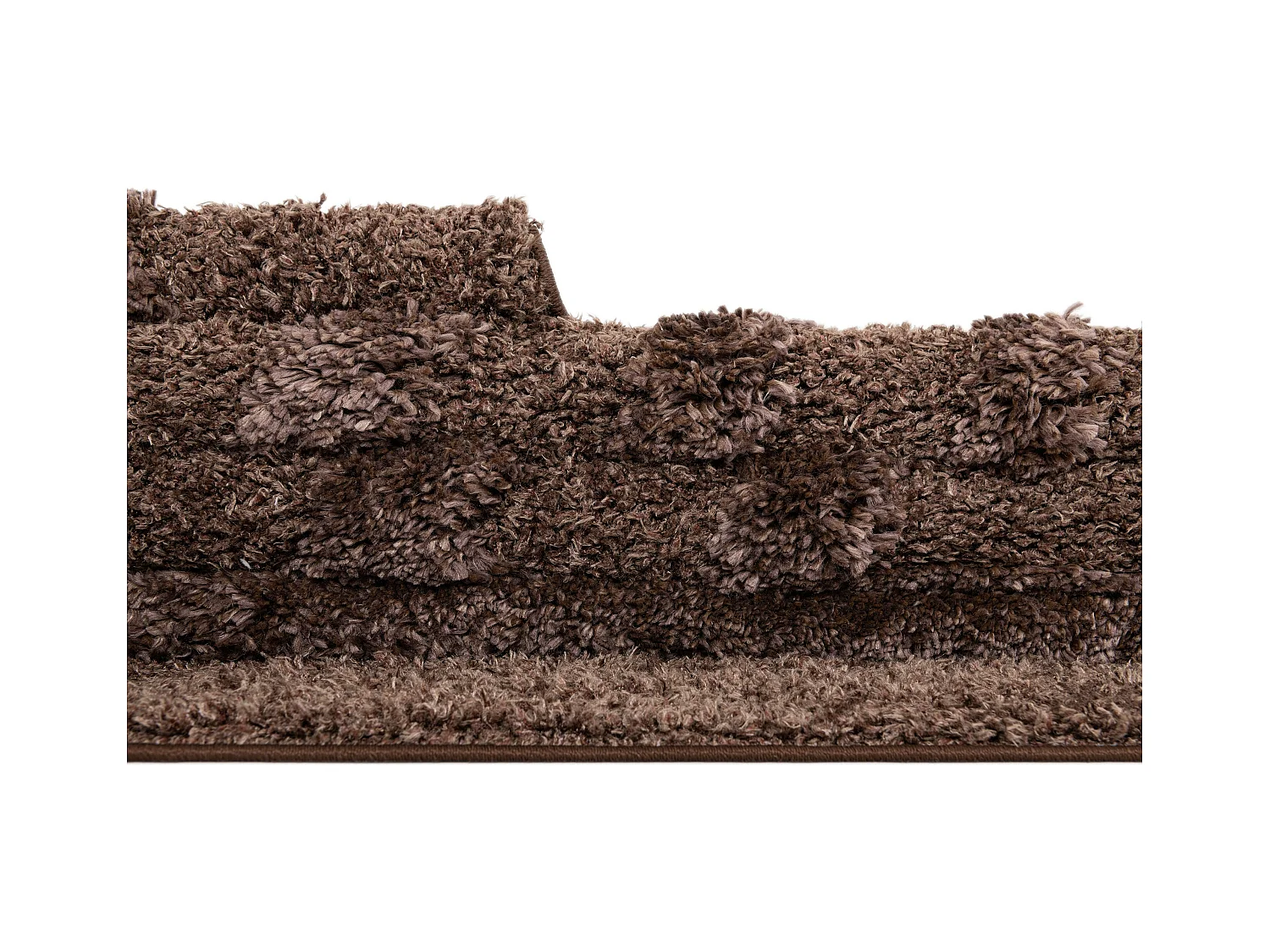 Hoogpolig tapijt 185x125 Donkerbruin Thun Avis