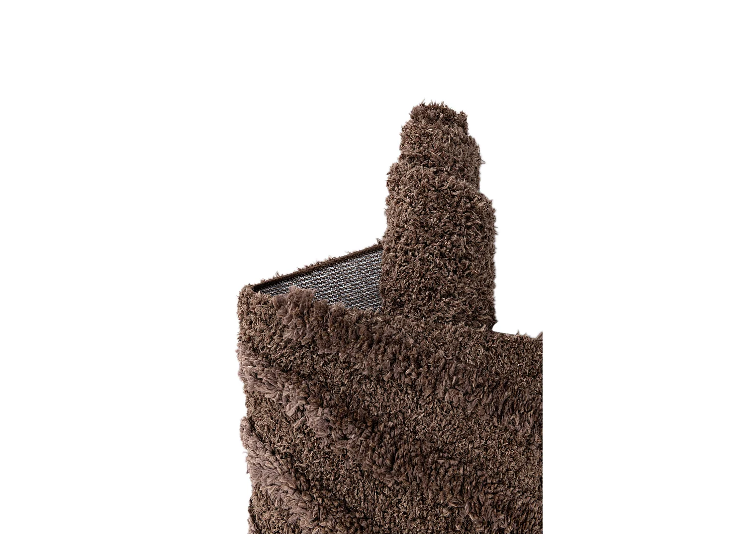 Hoogpolig tapijt 185x125 Donkerbruin Thun Avis