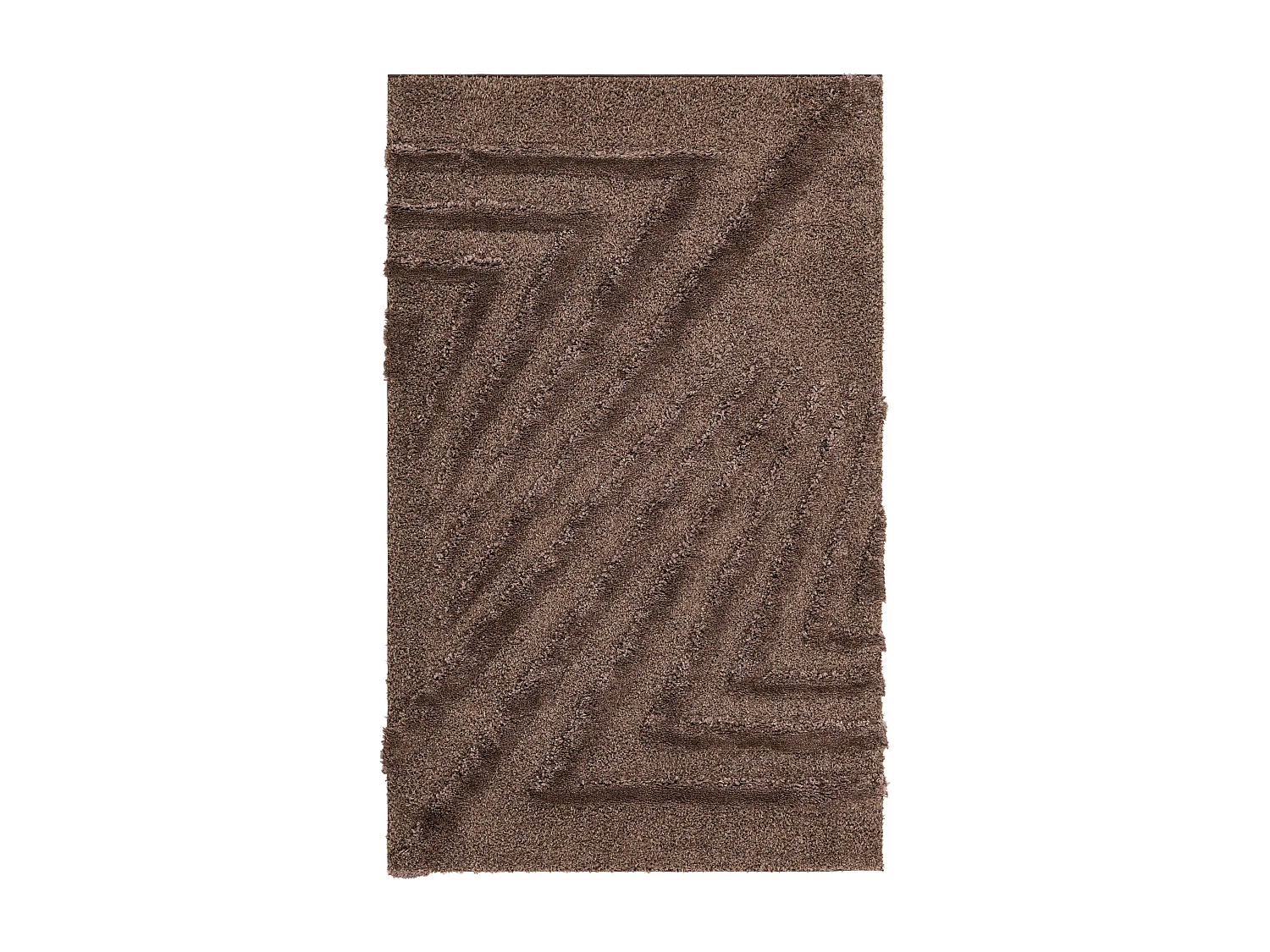 Tapis shaggy 125x185 marron foncé Thun Avis