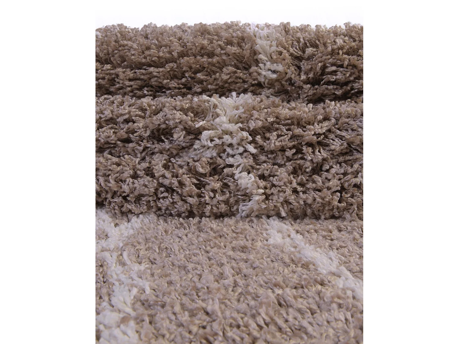 Hoogpolig tapijt 185x185 Bruin Lachen Fence