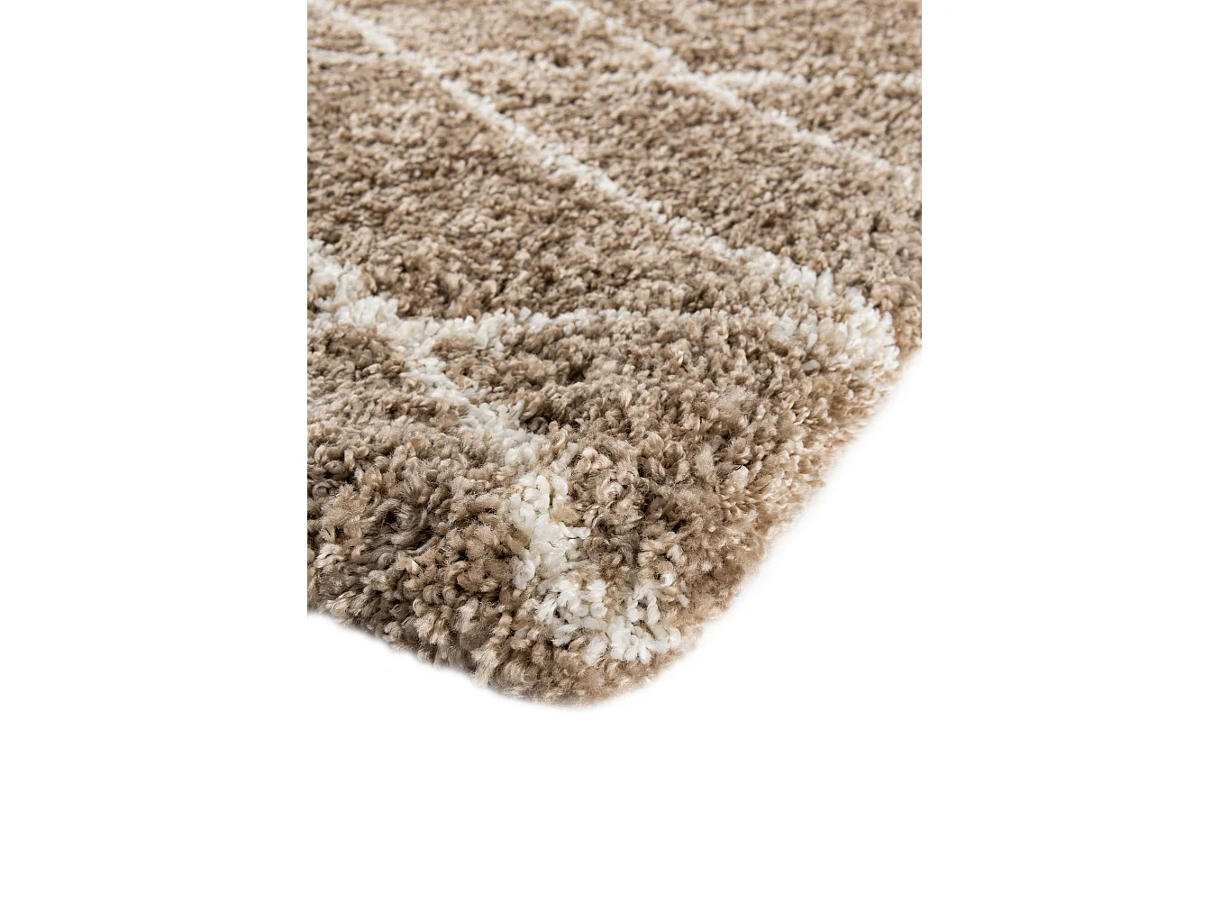 Hoogpolig tapijt 185x185 Bruin Lachen Fence