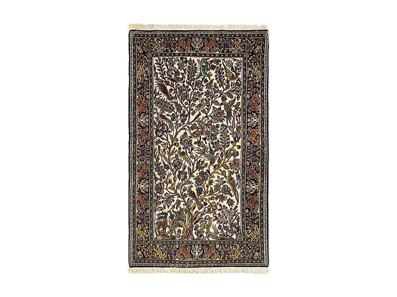 Tapis de laine 101x171 beige Ghom