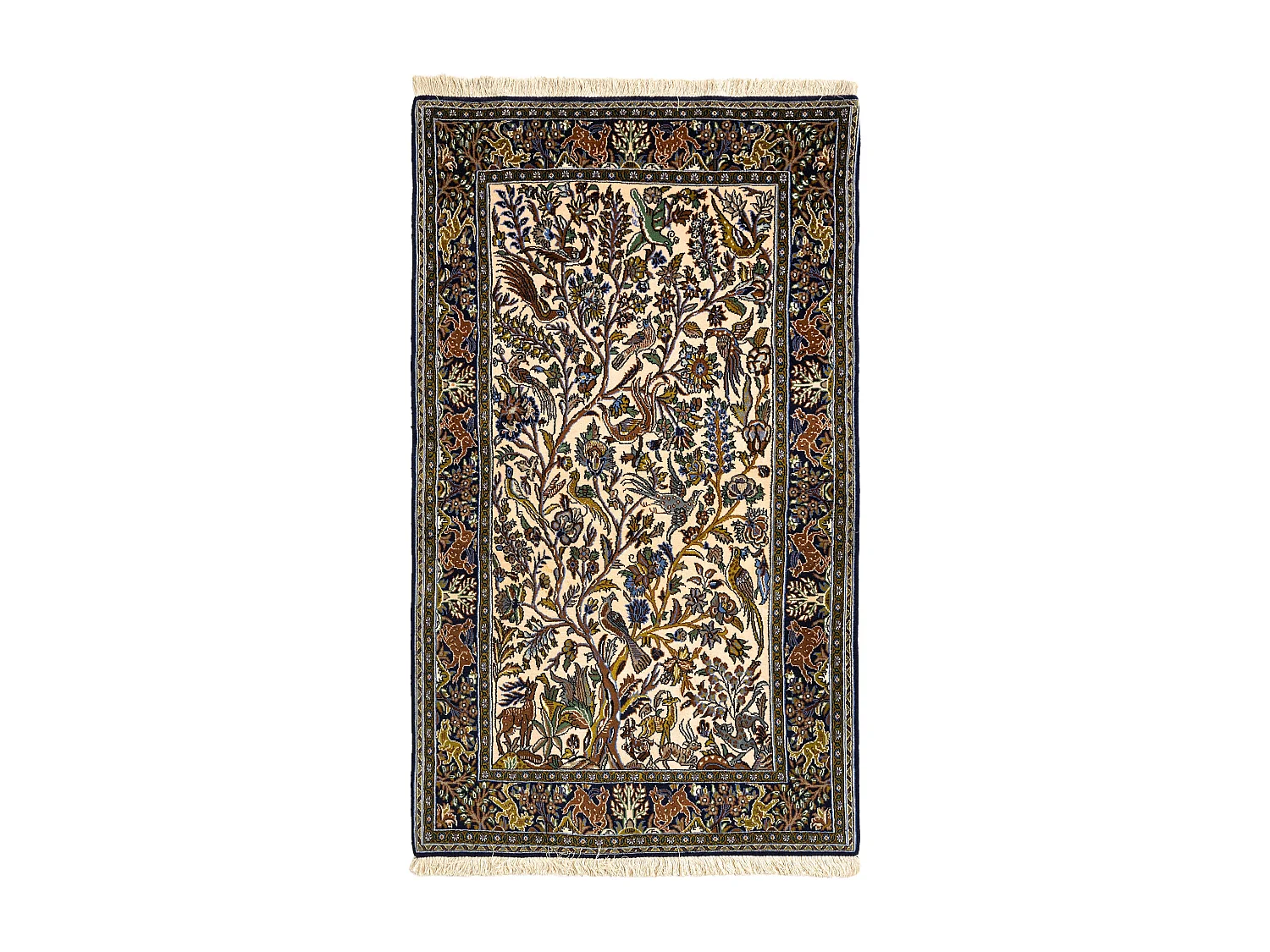 Wollteppich 101x171 Beige Ghom