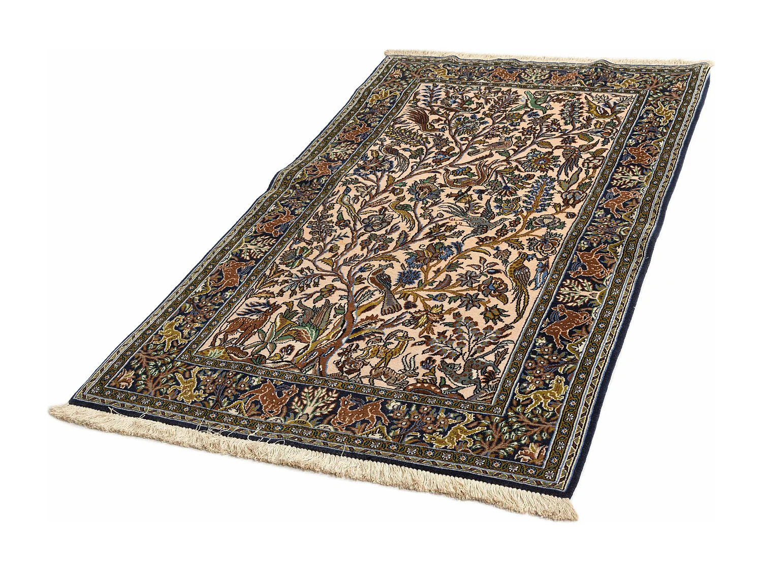 Wollteppich 101x171 Beige Ghom