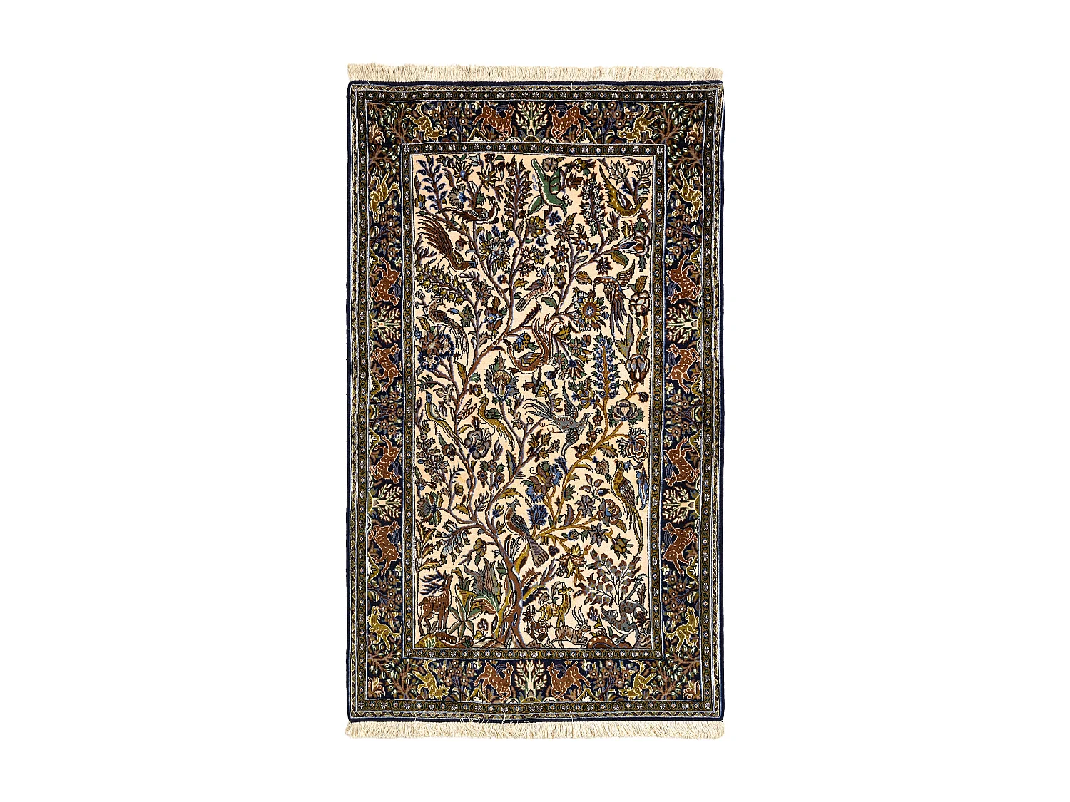 Wollteppich 101x171 Beige Ghom